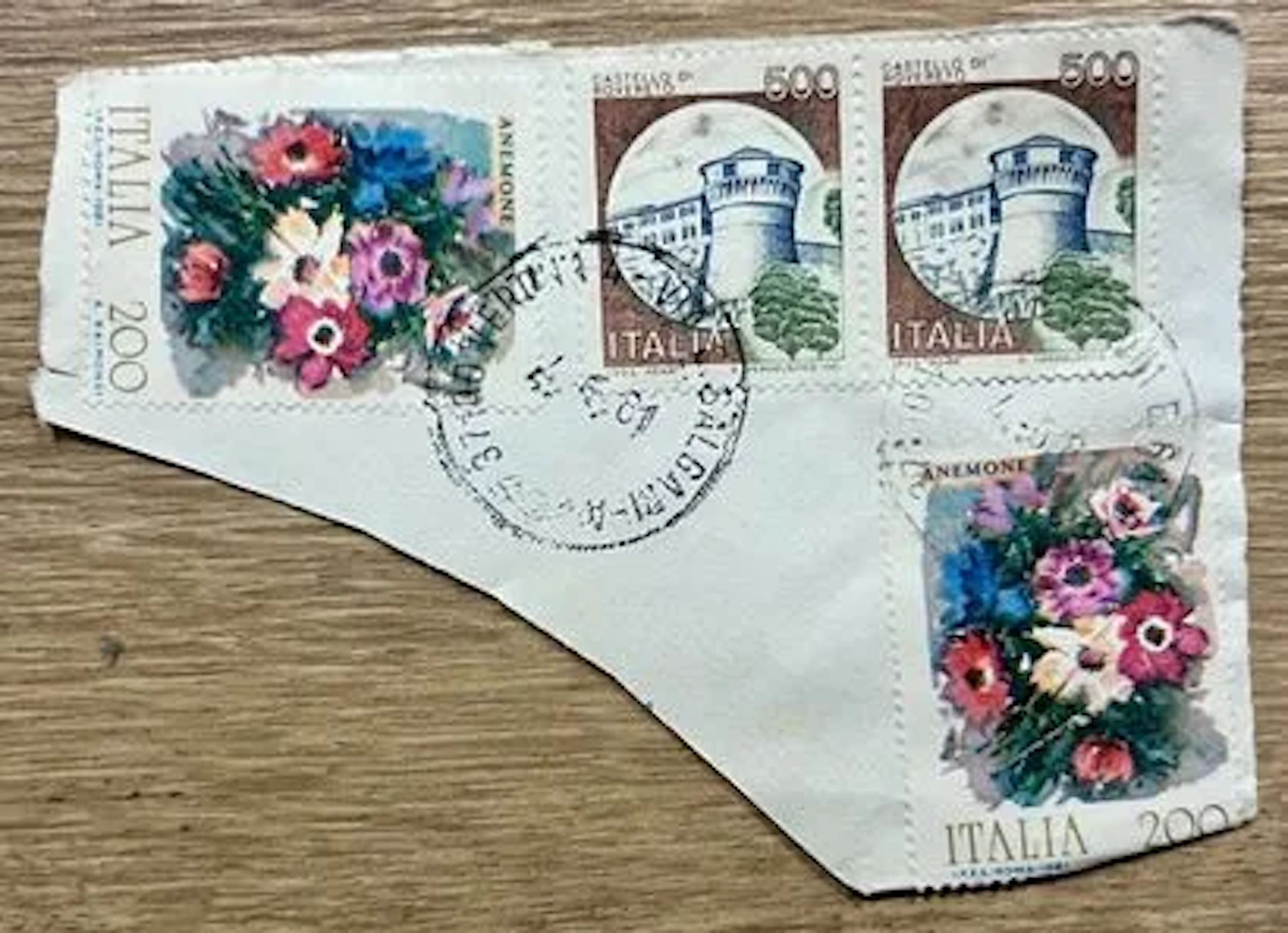 ITALY - Anemones and Rovereto Castle, multiple-stamp cover, - Lot 26