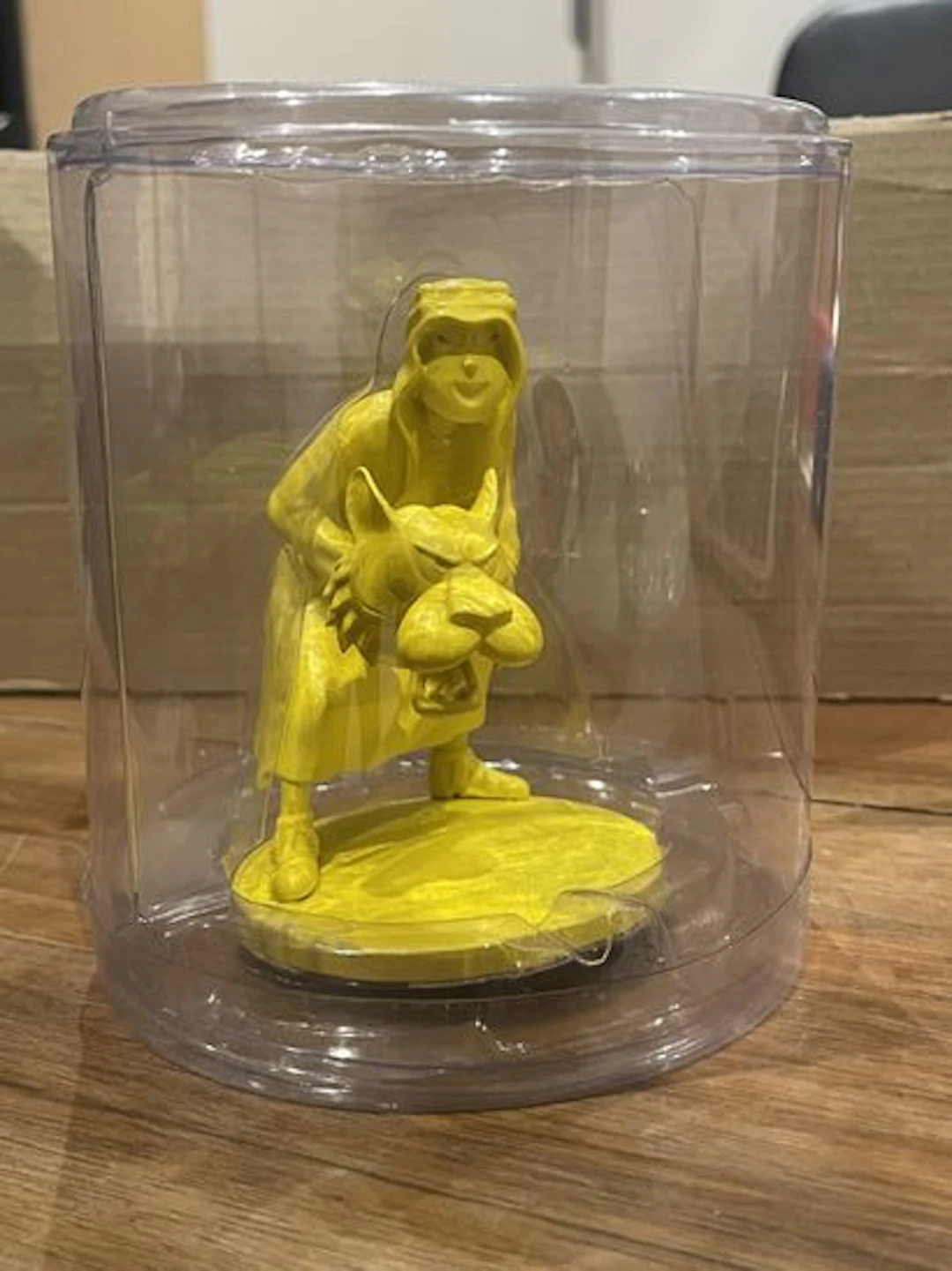 Figurine Monochrome Jaune - Tintin et Milou au Désert - Moul - Lot 285