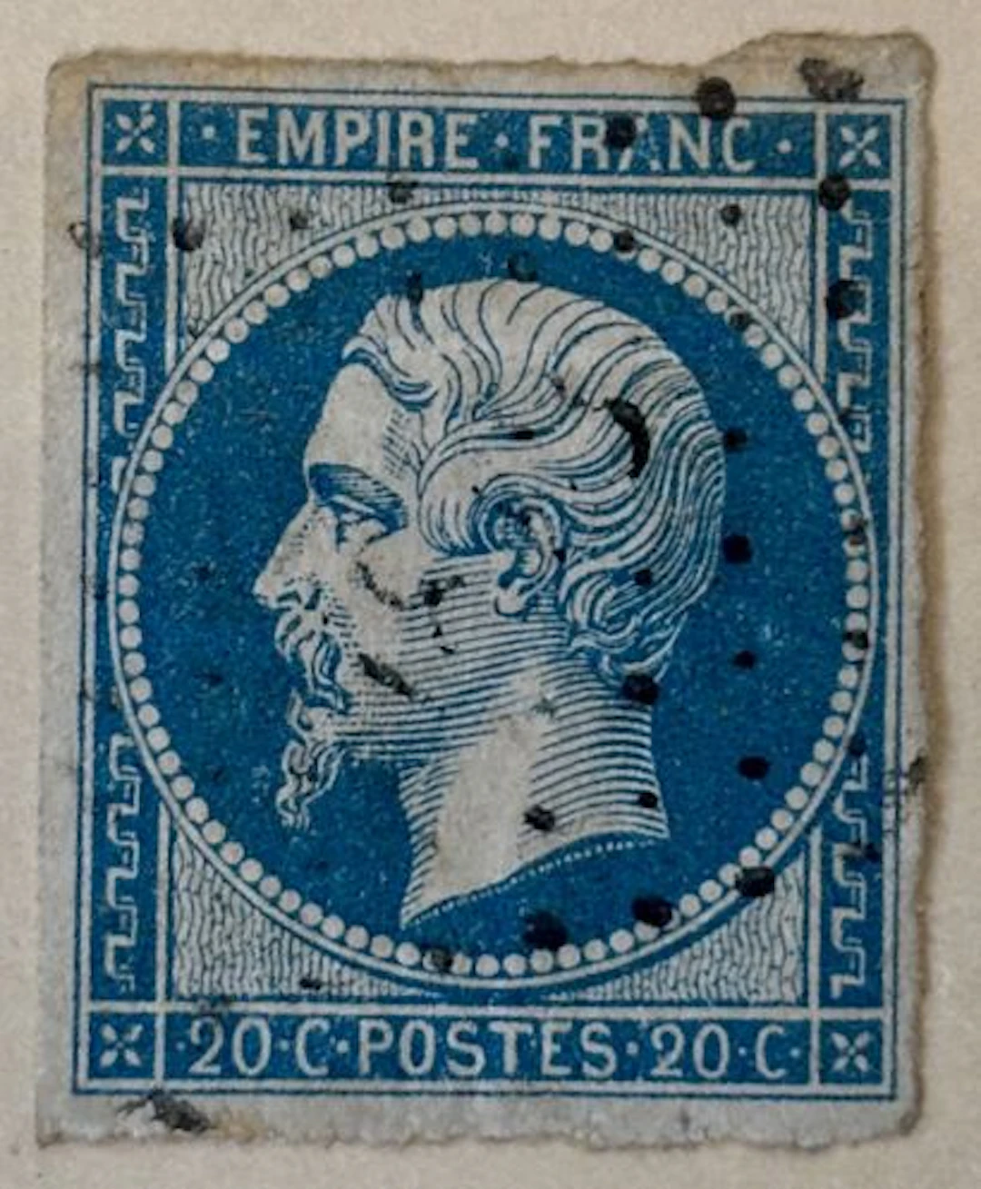 FRANCE — Empire, Napoleon III, 20 c. blue, imperforated - Lot 77