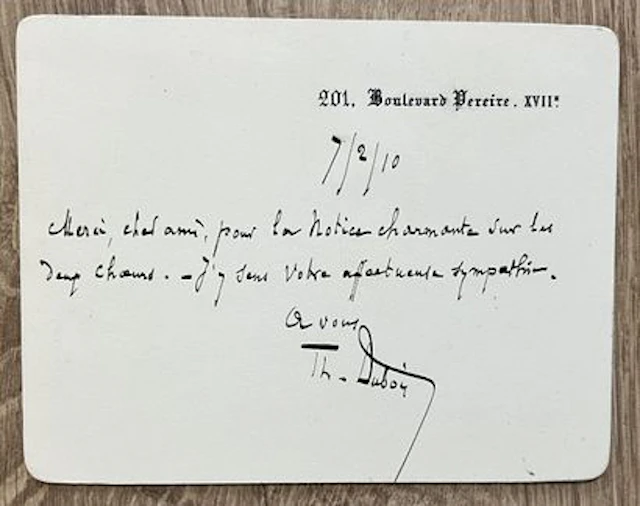 DUBOIS (Théodore) (1837–1924), French composer, organist, an - Lot 117