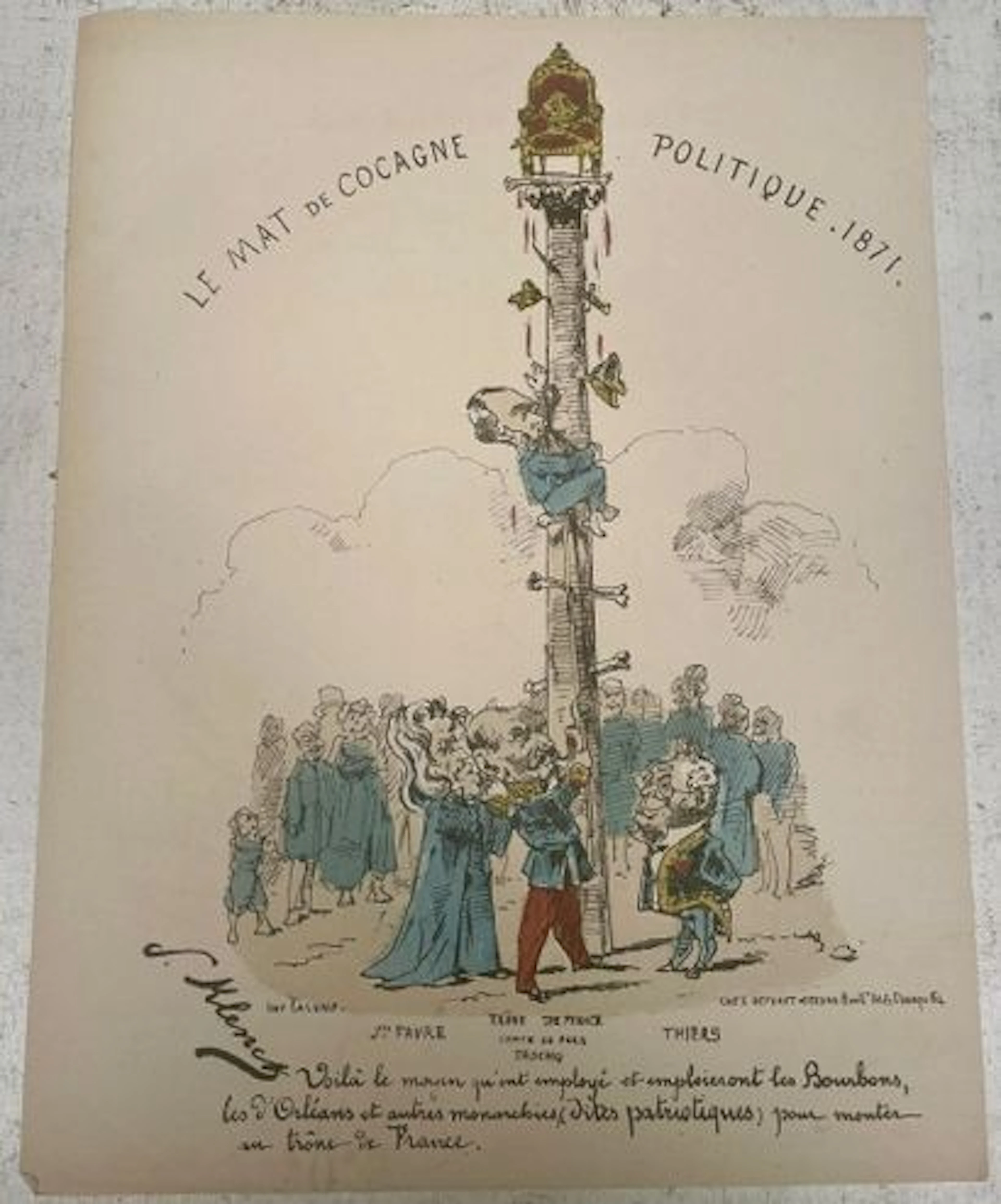 THE POLITICAL COCAGNE POLE. 1871 - Lot 206
