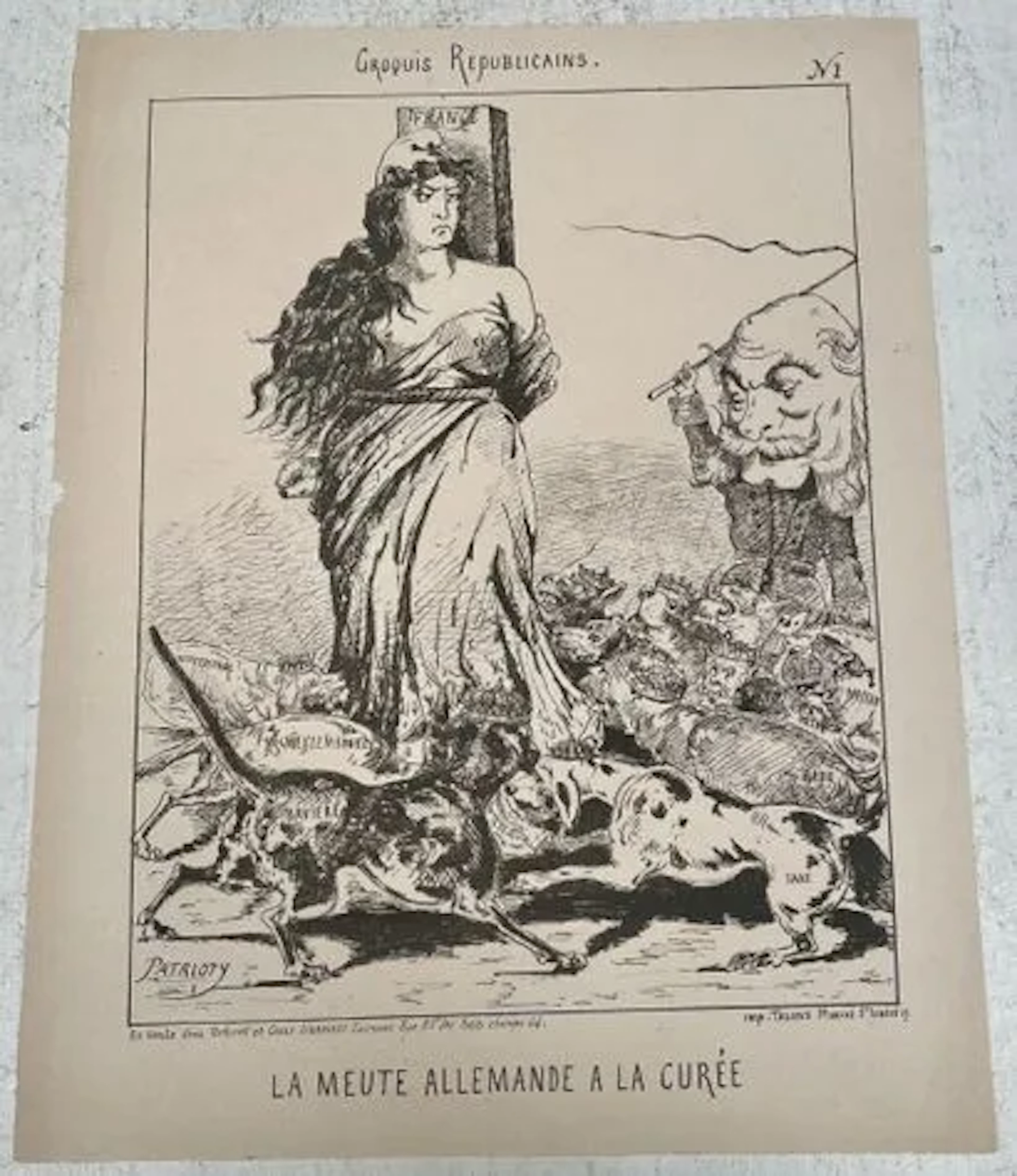PATRIOTY. Croquis républicains. N° 1. La Meute allemande à l - Lot 254