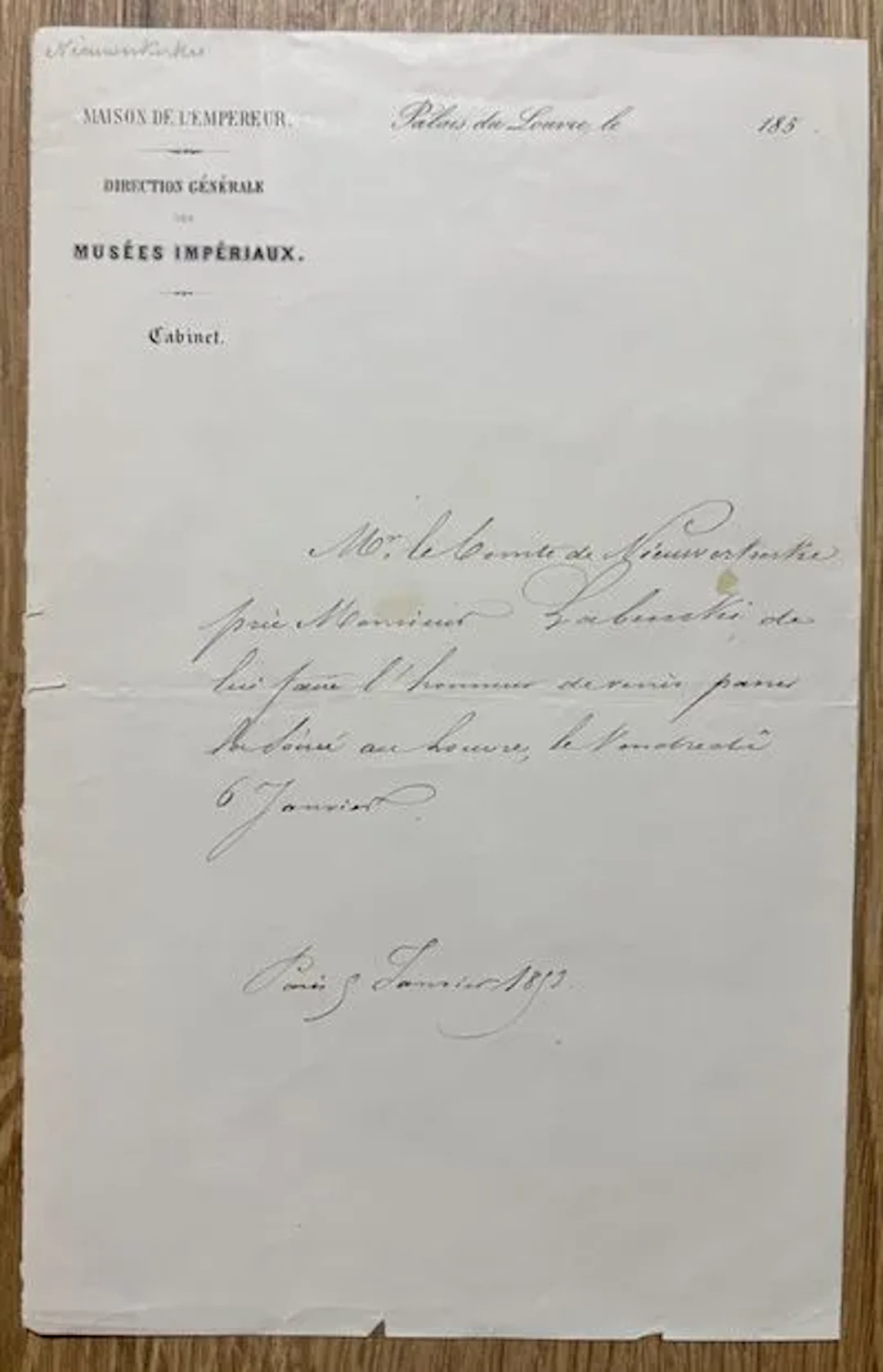 NIEUWERKERKE (Alfred Émilien O'Hara, Count of) (1811–1892). - Lot 268