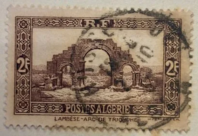 ALGERIA — 2 F brown, Lambèse - Arc de Triomphe - Lot 14