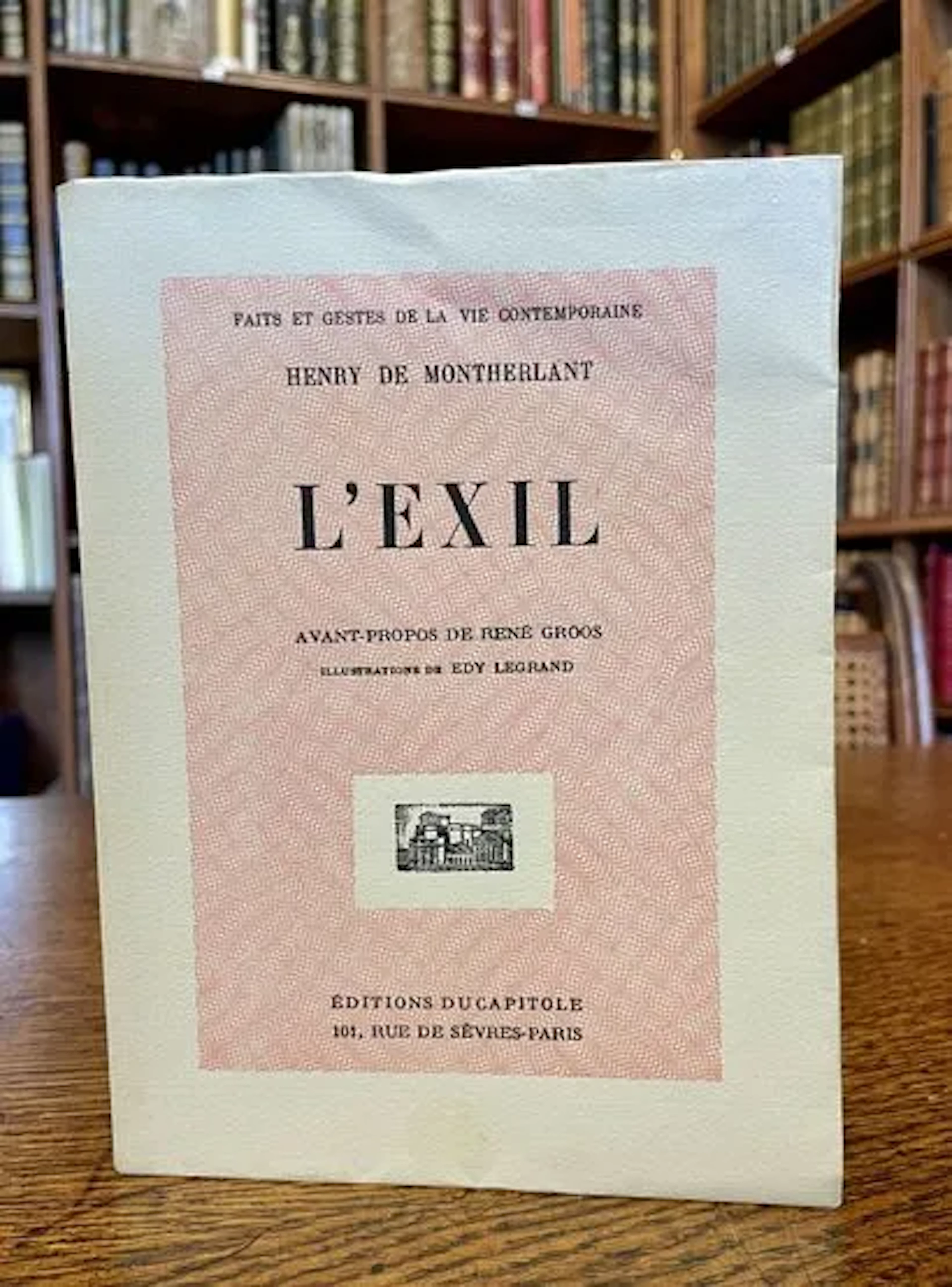 MONTHERLANT — L'Exil — Édition originale, 1929 - Lot 209