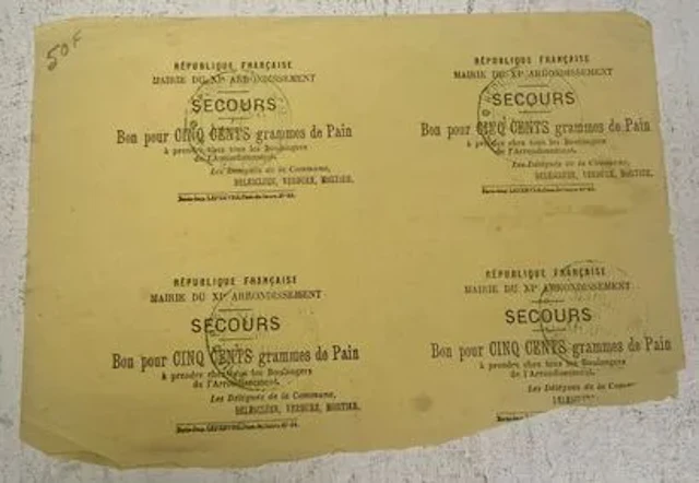 CITY OF PARIS — BREAD VOUCHERS - Lot 88