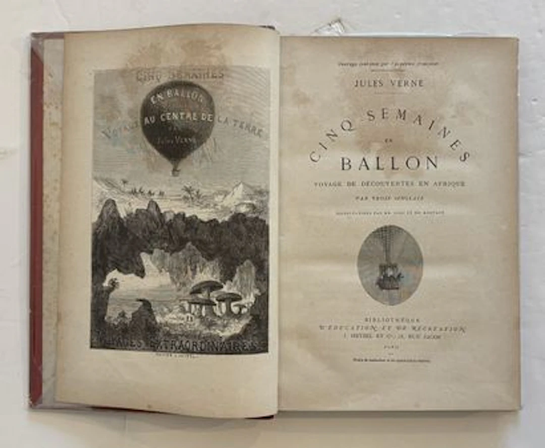 JULES VERNE. CINQ SEMAINES EN BALLON - Lot 349
