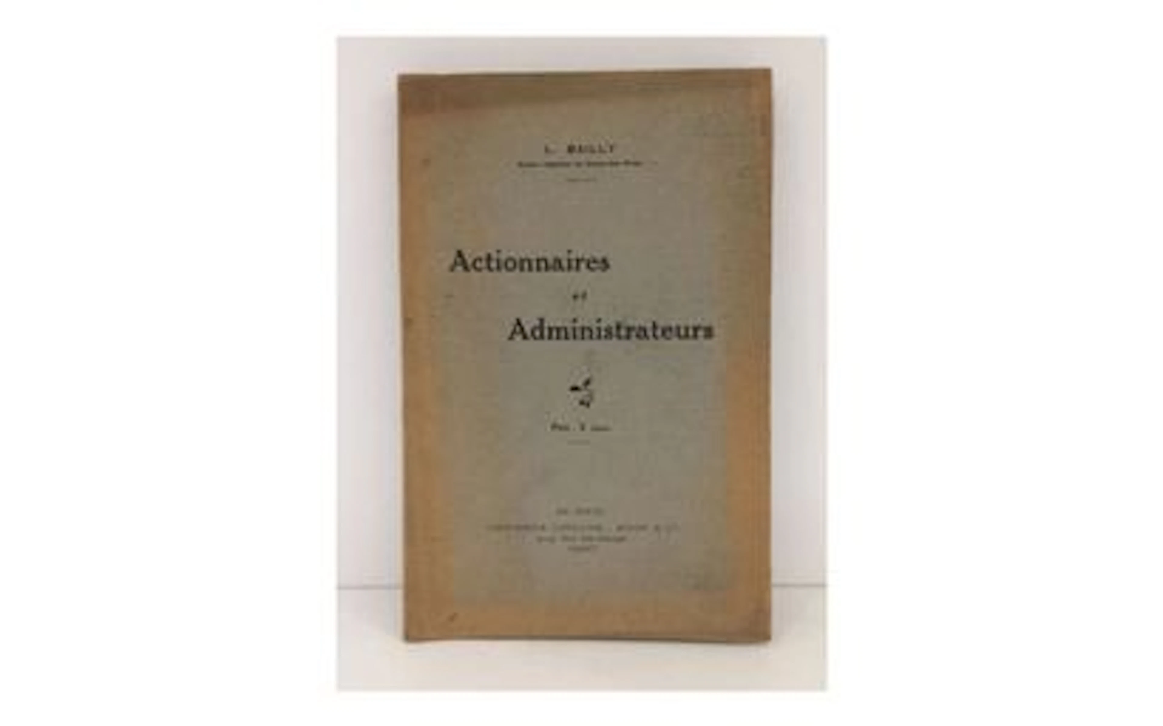 BAILLY (L.). Actionnaires et Administrateurs. - Lot 24