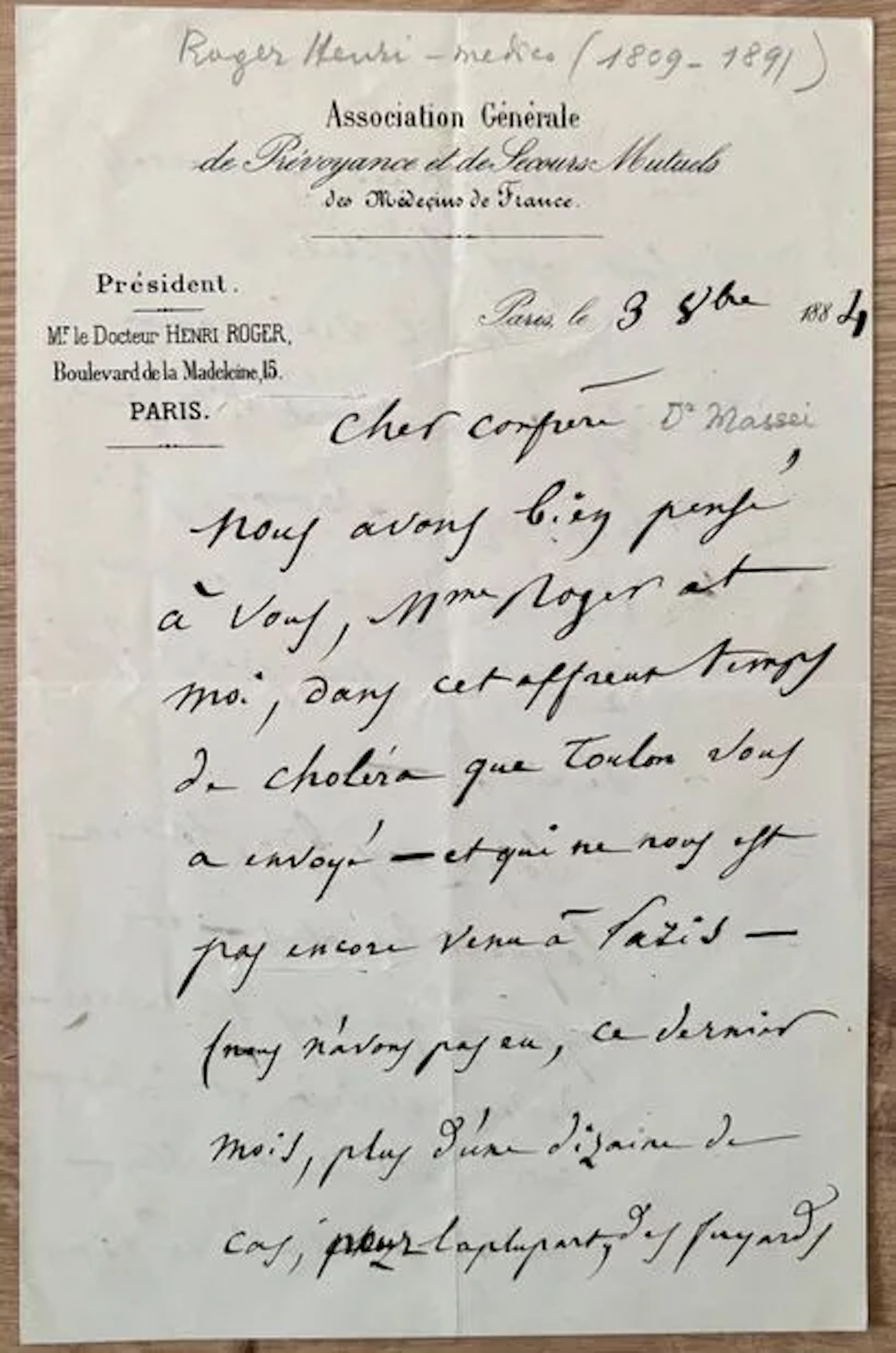 ROGER (Henri, Louis). Born in Paris in 1809, died in 1891. F - Lot 177