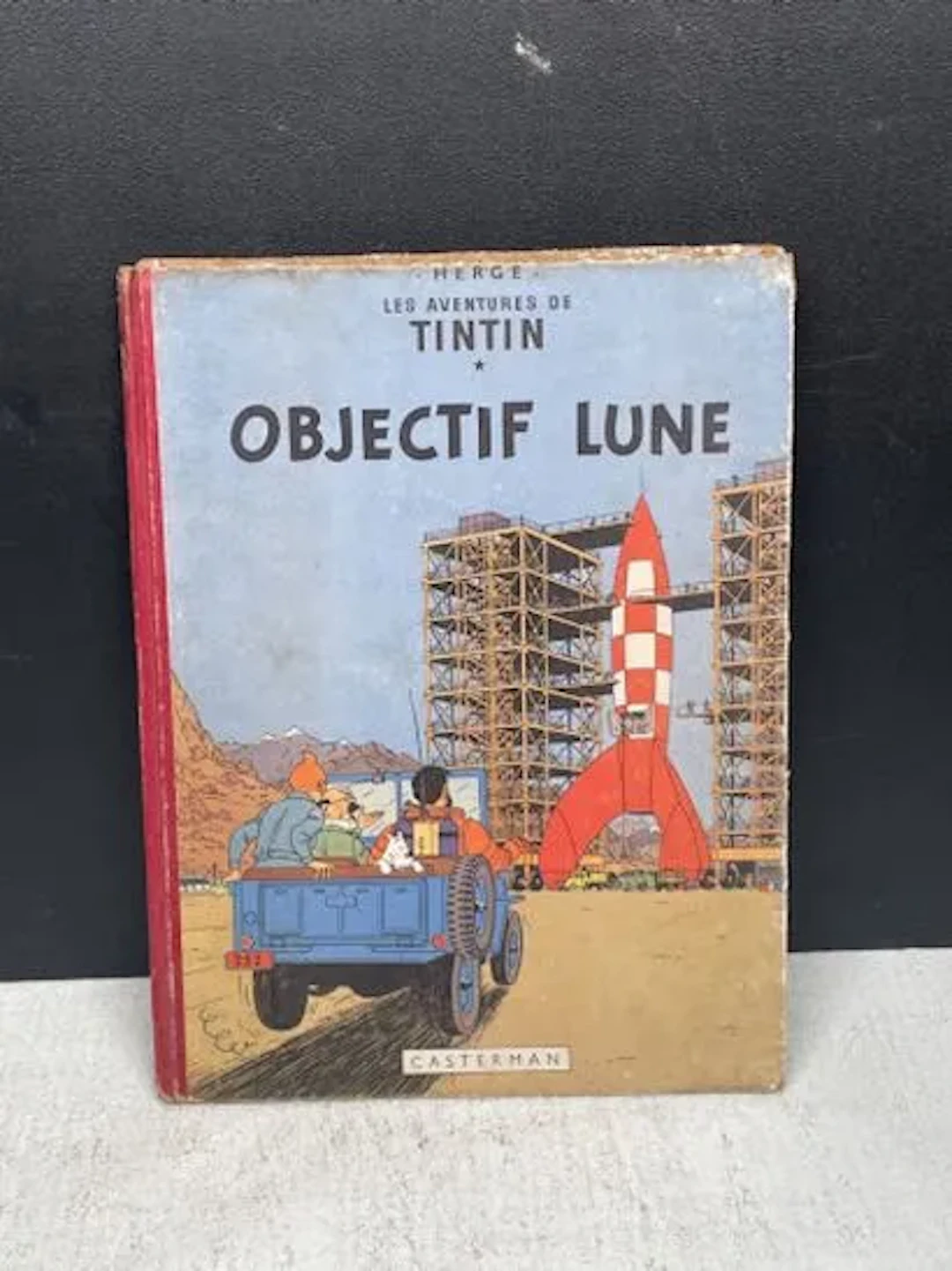 HERGÉ - Objectif Lune (Éditions Casterman, tirage B8 - 1953) - Lot 220