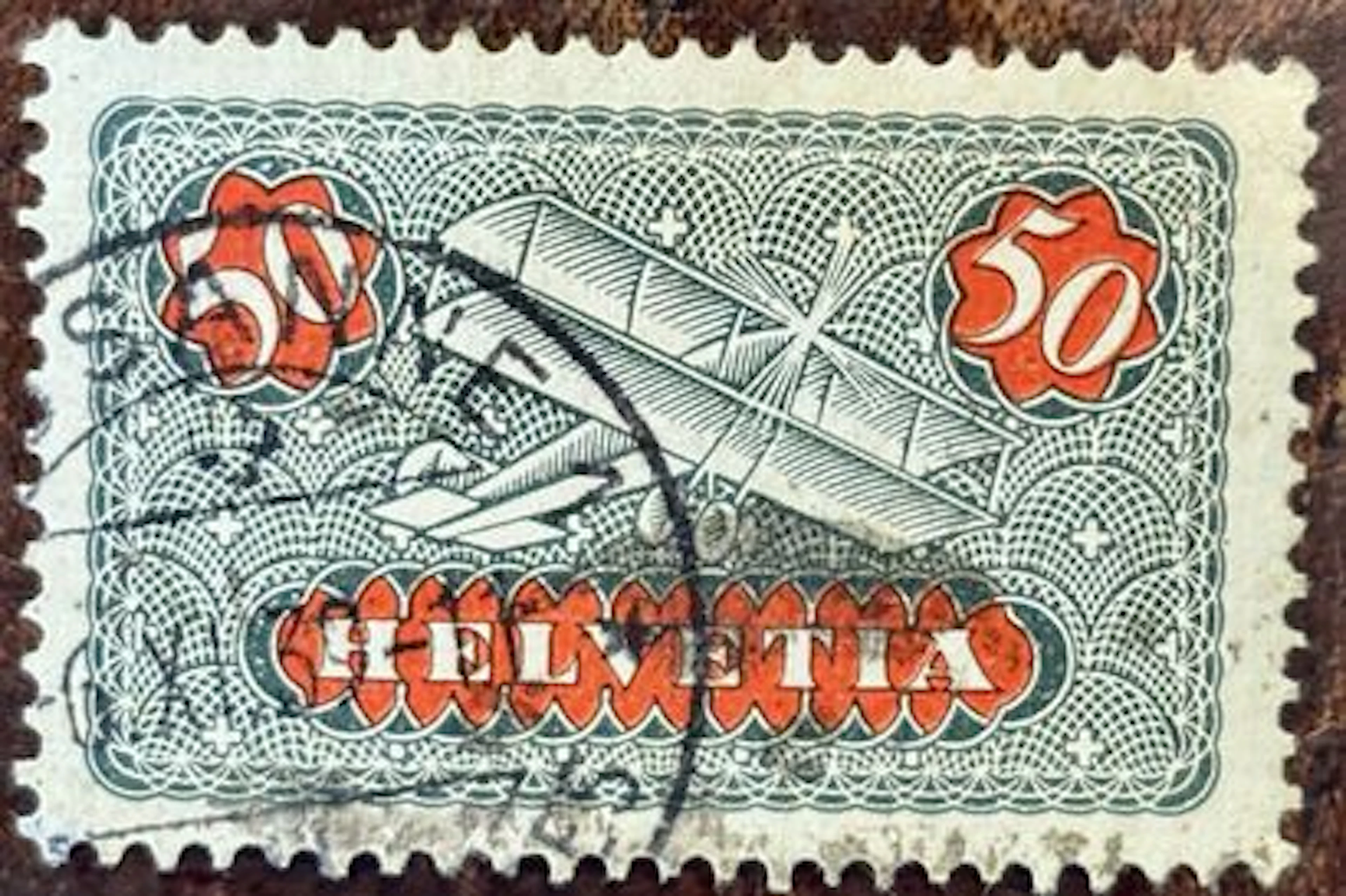 SUISSE — Poste aérienne — Avion — 50 centimes - Lot 277