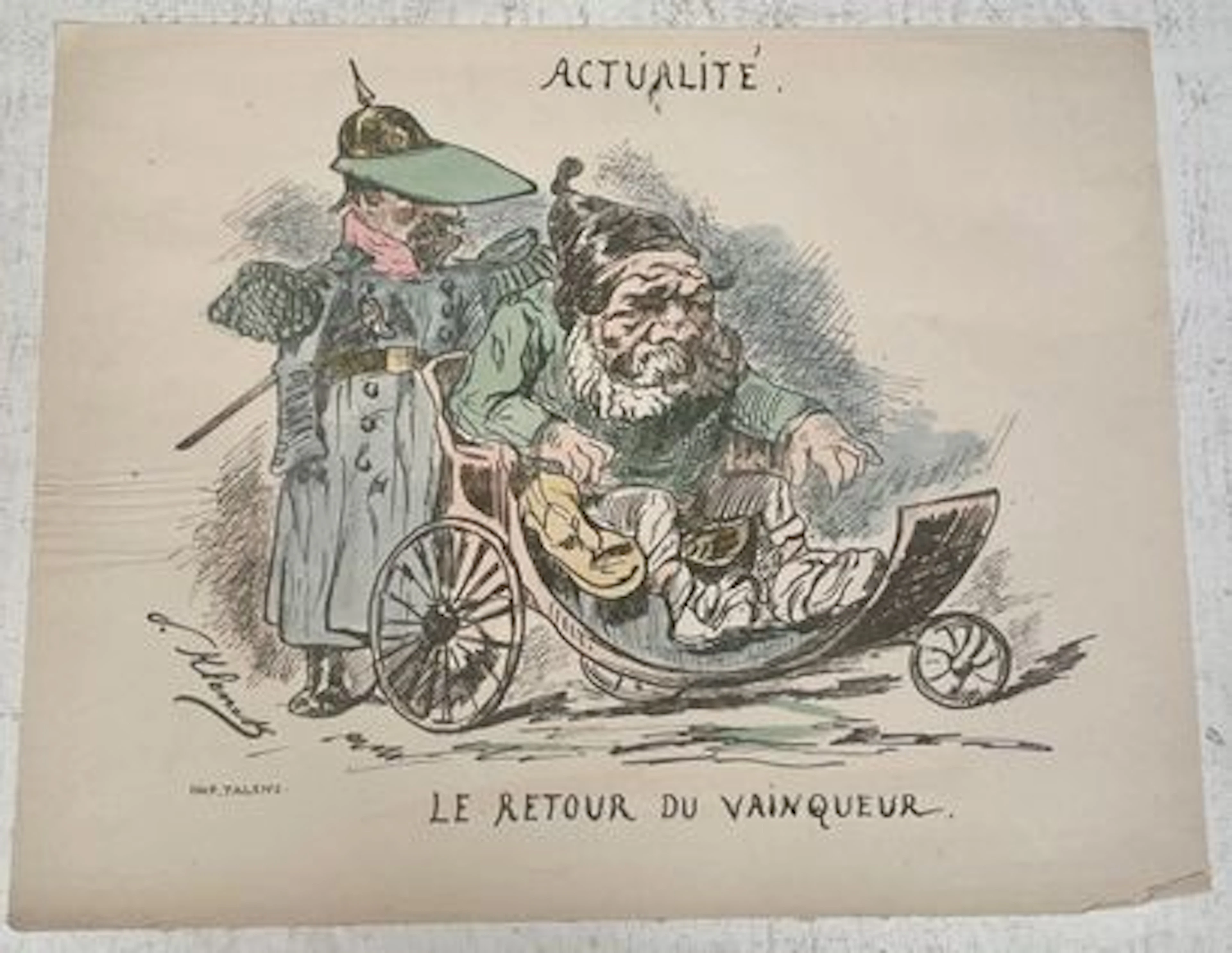 LE RETOUR DU VAINQUEUR — ÉPREUVE COLORIÉE - Lot 215