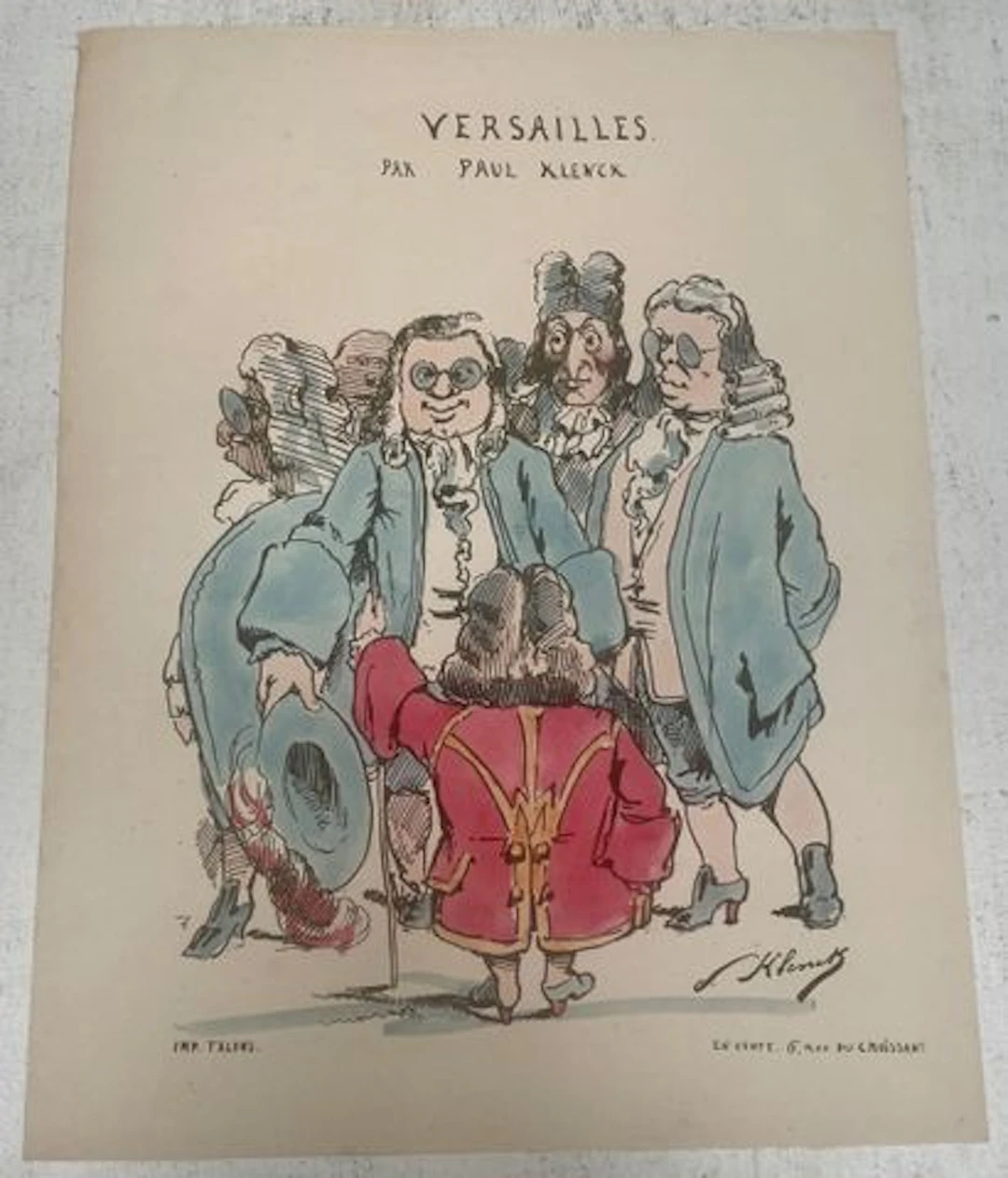 VERSAILLES — ÉPREUVE COLORIÉE - Lot 297