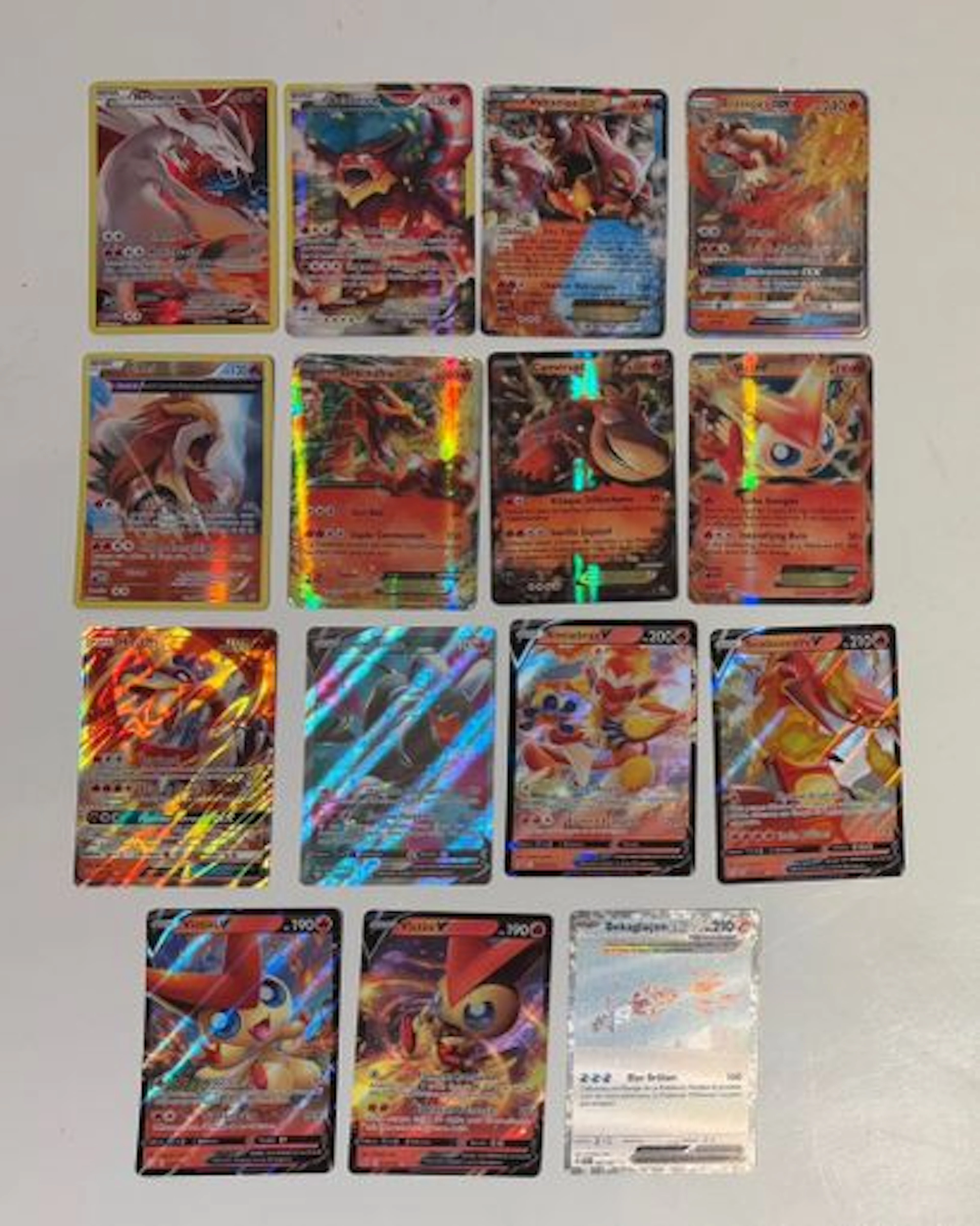 POKEMON - FIRE TYPE CARD SET - X EX GX V VSTAR - HOLOGRAPHIC - Lot 910