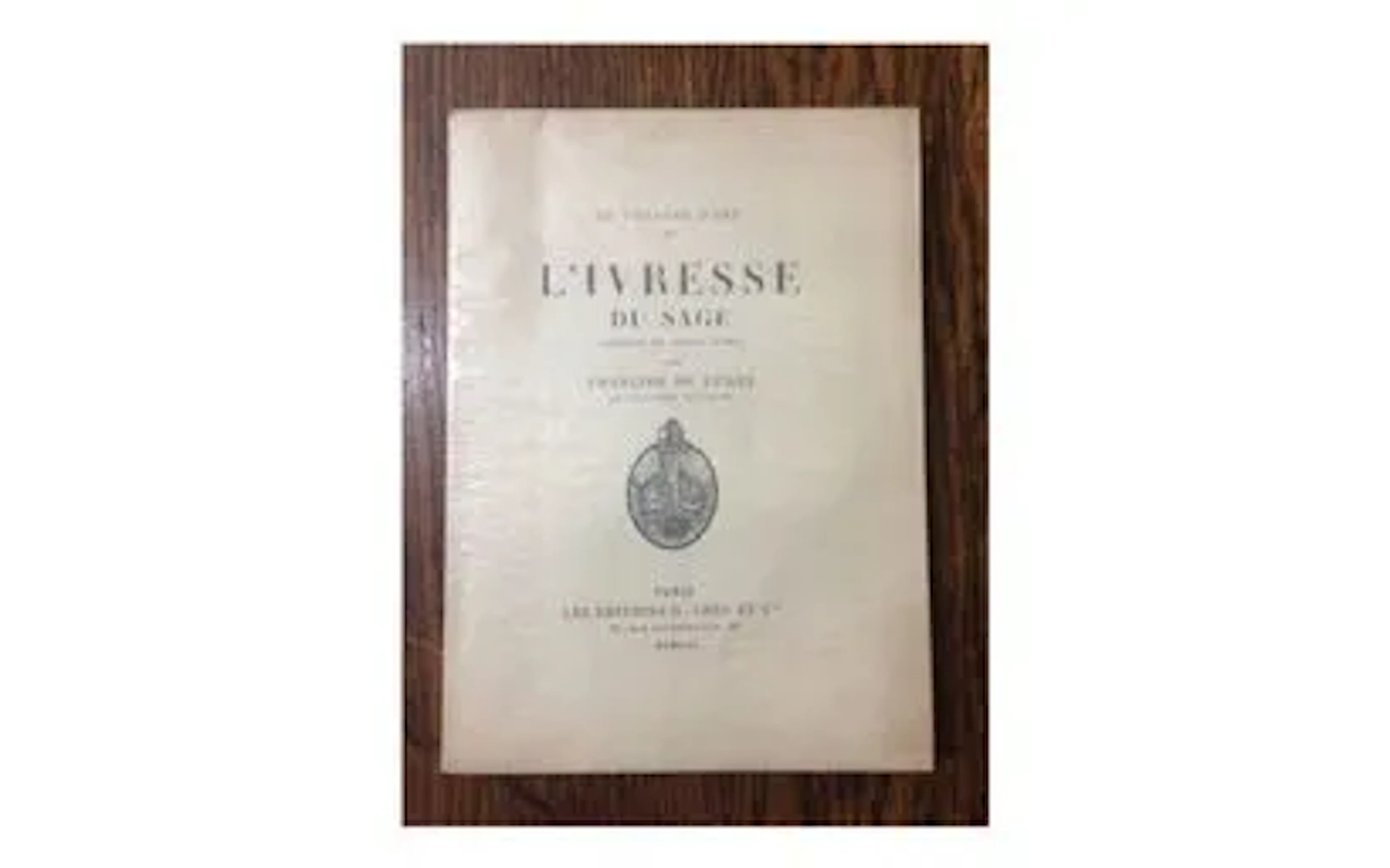 CUREL (François de). *L'Ivresse du Sage*. - Lot 73