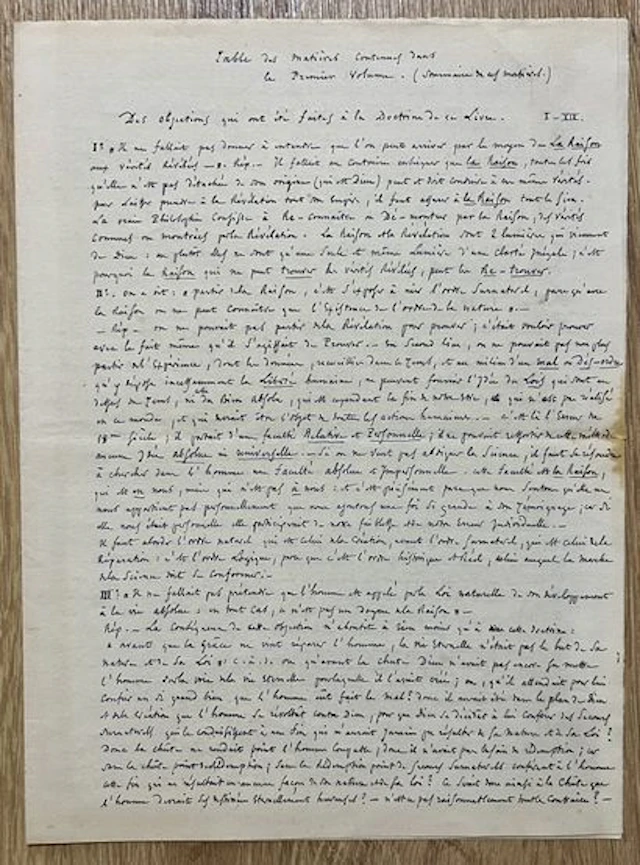 GOUNOD (Charles) — Philosophical manuscript on reason and re - Lot 190
