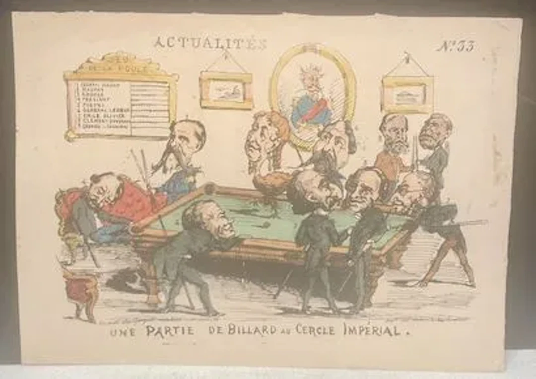 NEWS, No. 33 — A GAME OF BILLIARDS AT THE CERCLE IMPÉRIAL - Lot 45