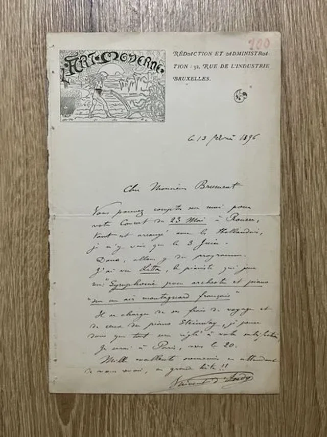 D'INDY (Vincent) (1851-1931) - Lot 88