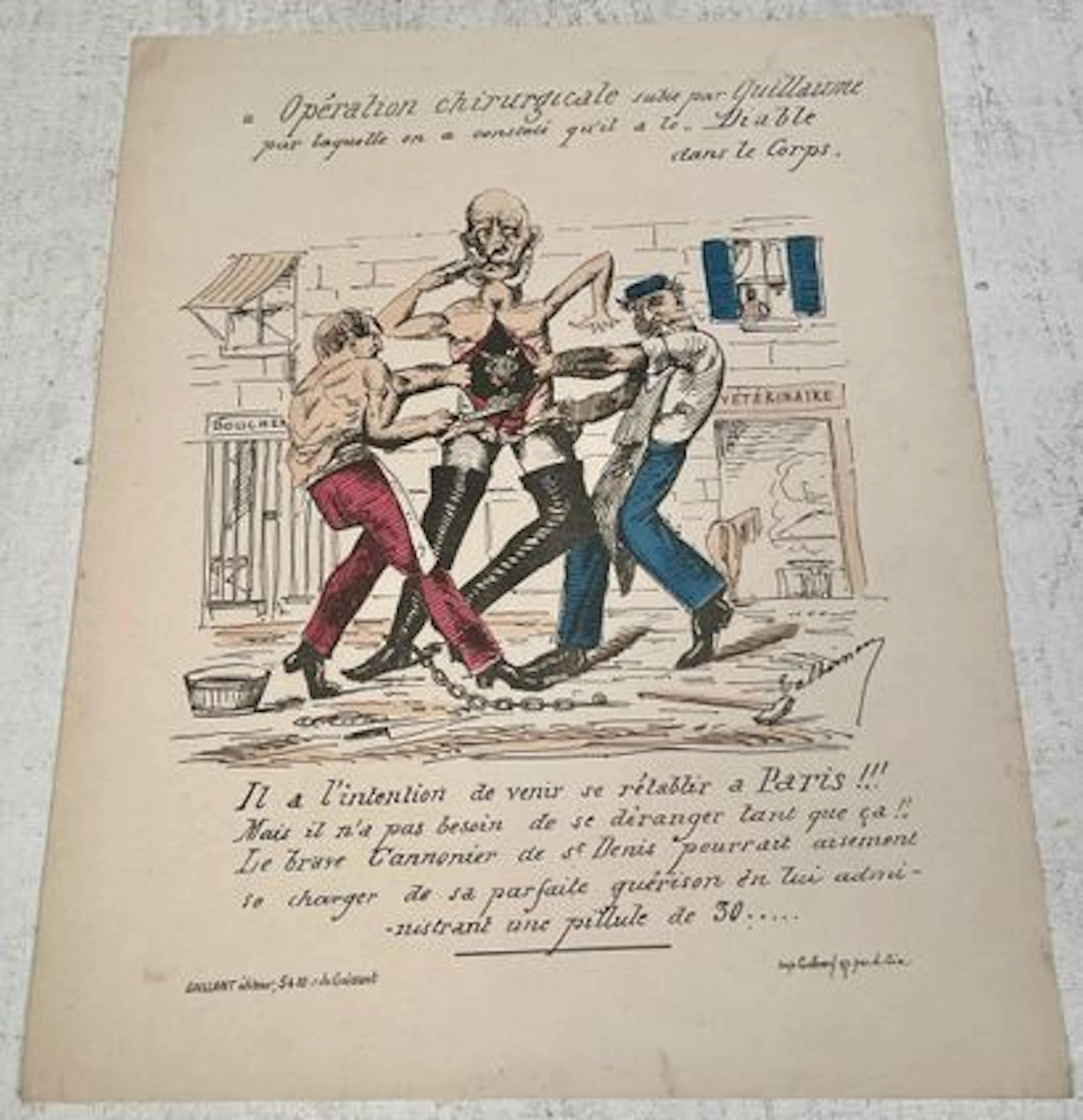 Opération chirurgicale subie par Guillaume - Lot 248