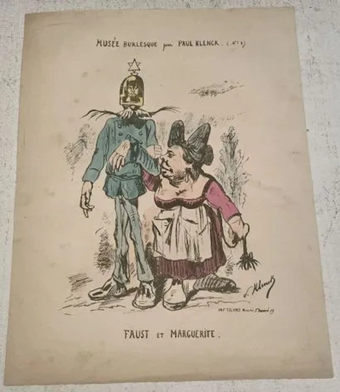 KLENCK — BURLESQUE MUSEUM, “FAUST AND MARGARET” - Lot 152