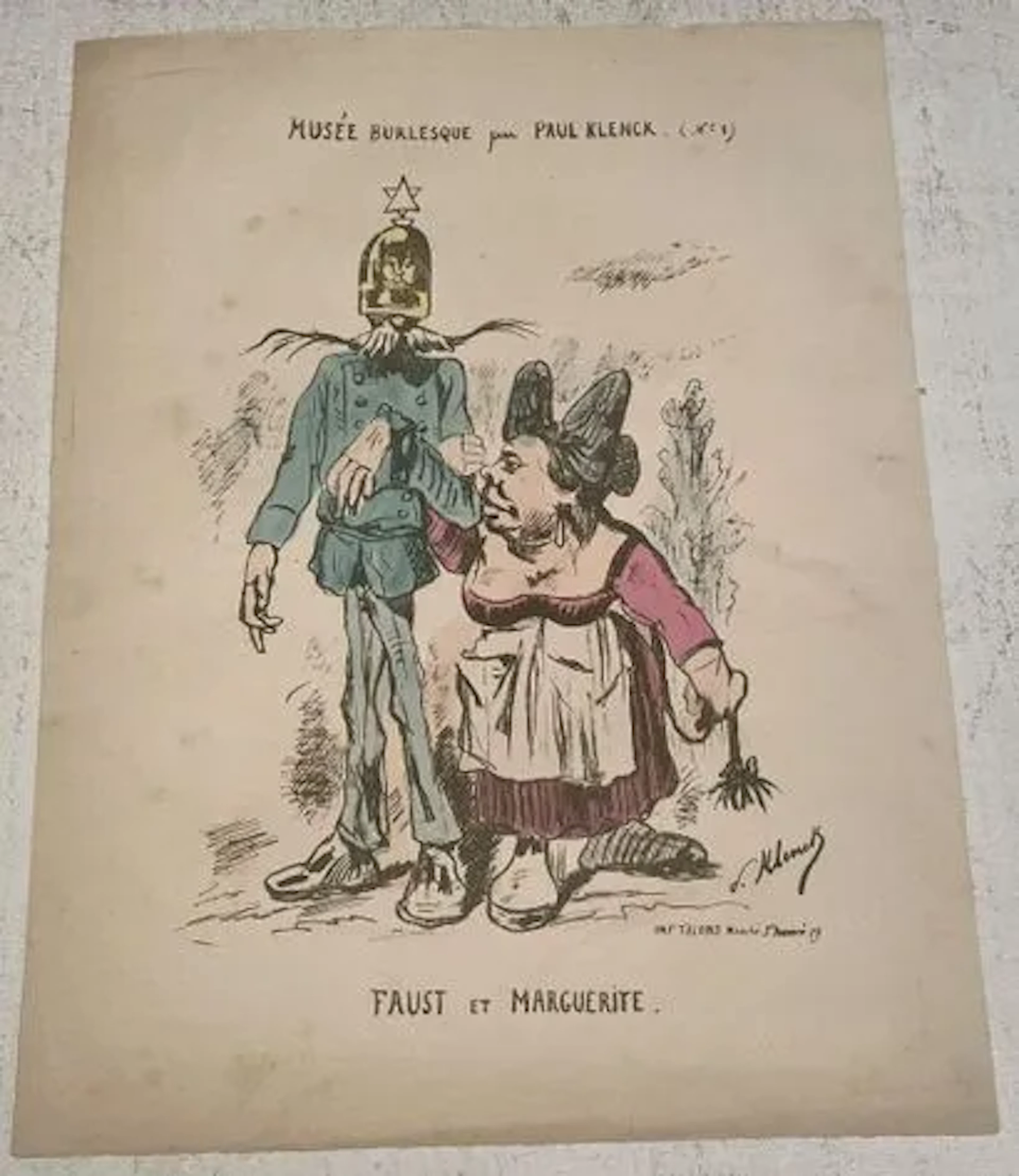 KLENCK — MUSÉE BURLESQUE, « FAUST ET MARGUERITE » - Lot 152