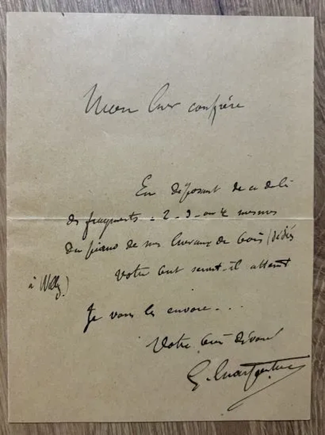 CHARPENTIER (Gustave) (1860-1956). Compositeur français. Gra - Lot 51