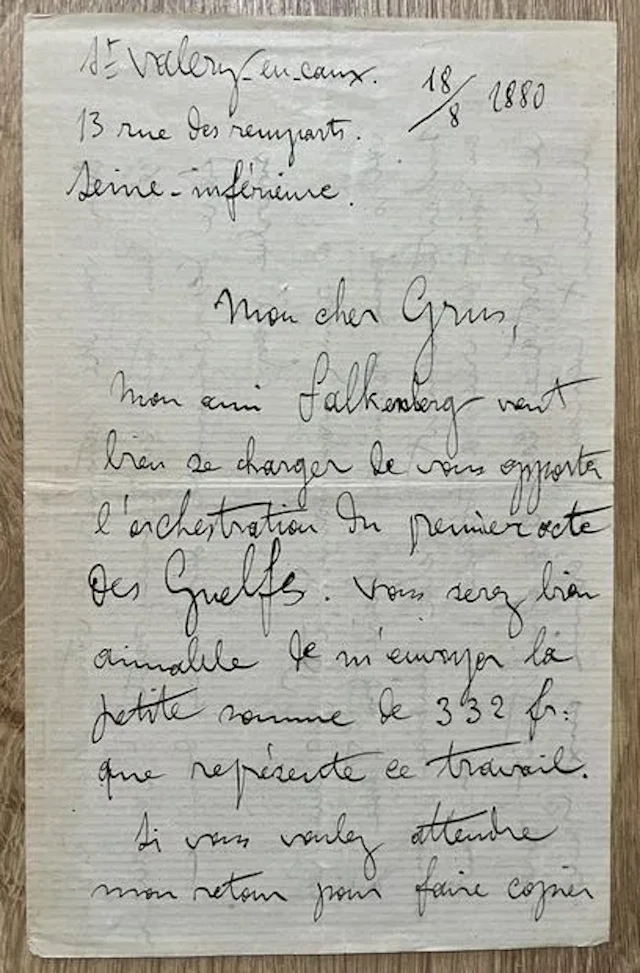 GODARD (Benjamin) (1849–1895), French composer, violinist, a - Lot 181
