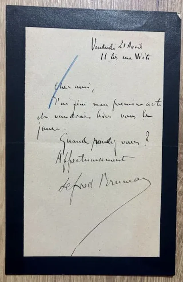BRUNEAU (Alfred) (1857-1934) naturalisme musical français. - Lot 31