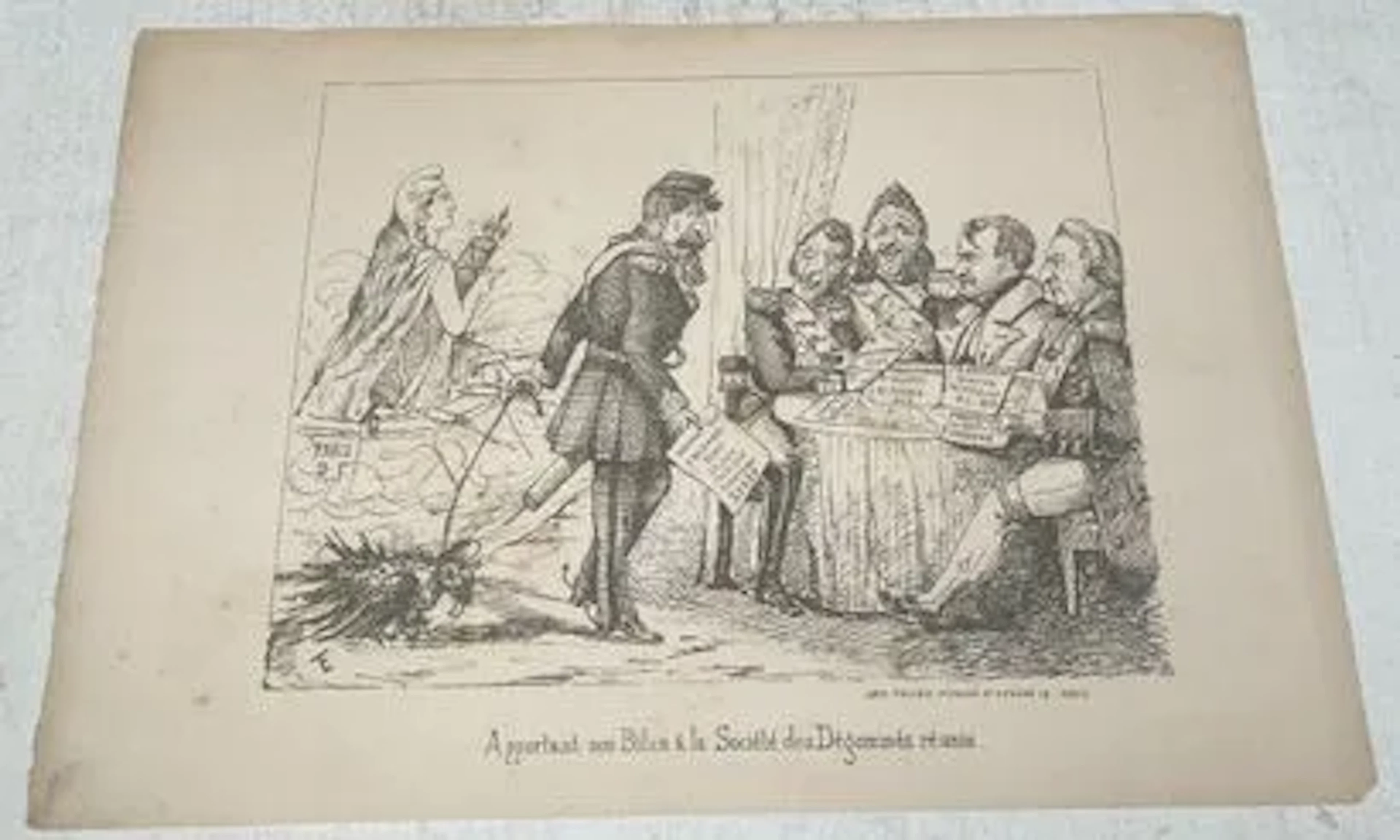 [Caricature politique]. Apportant son Bilan à la Société des - Lot 21