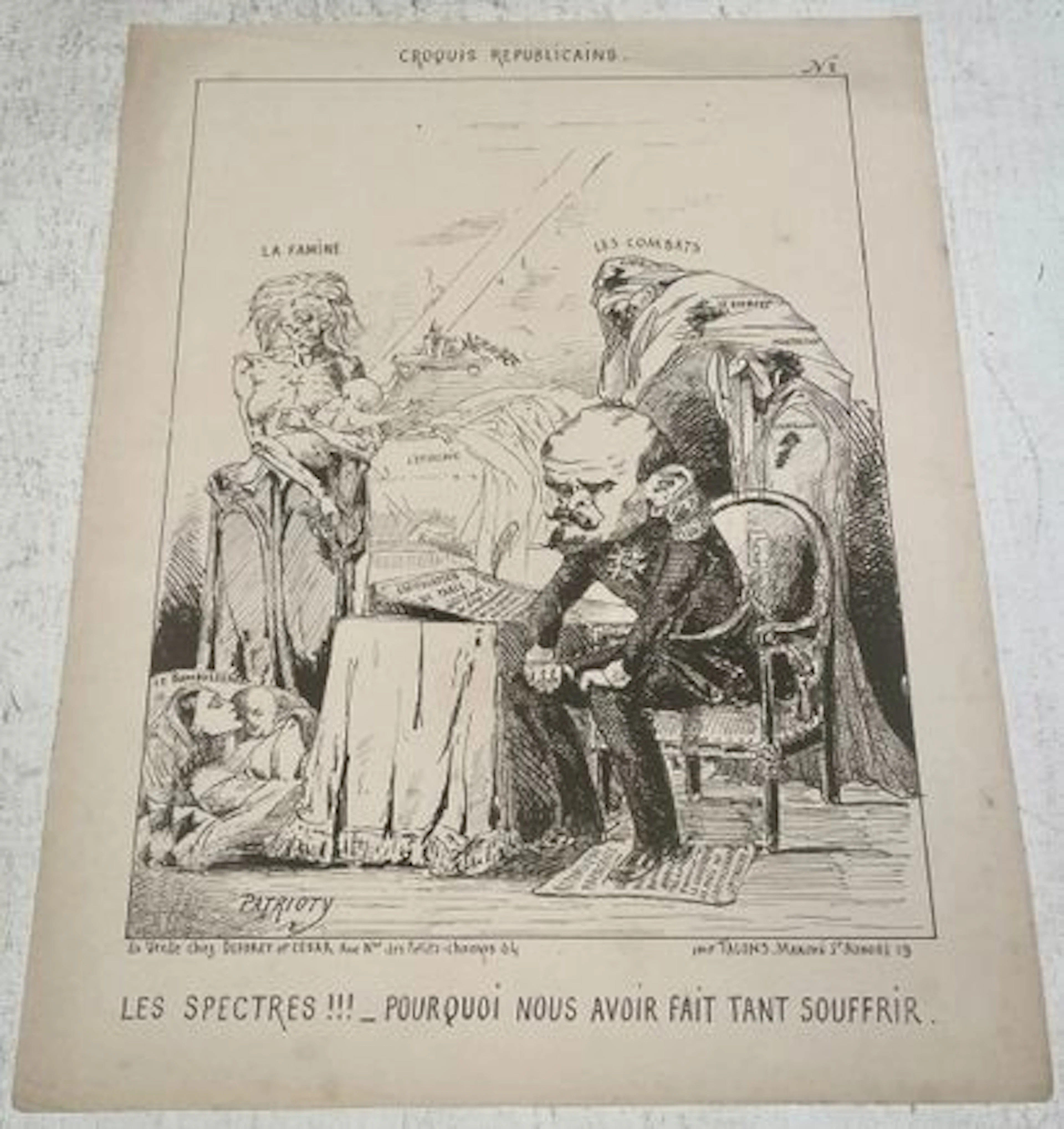 PATRIOTY. Republican Sketches. No. 2. The Spectres!!! — Why - Lot 255