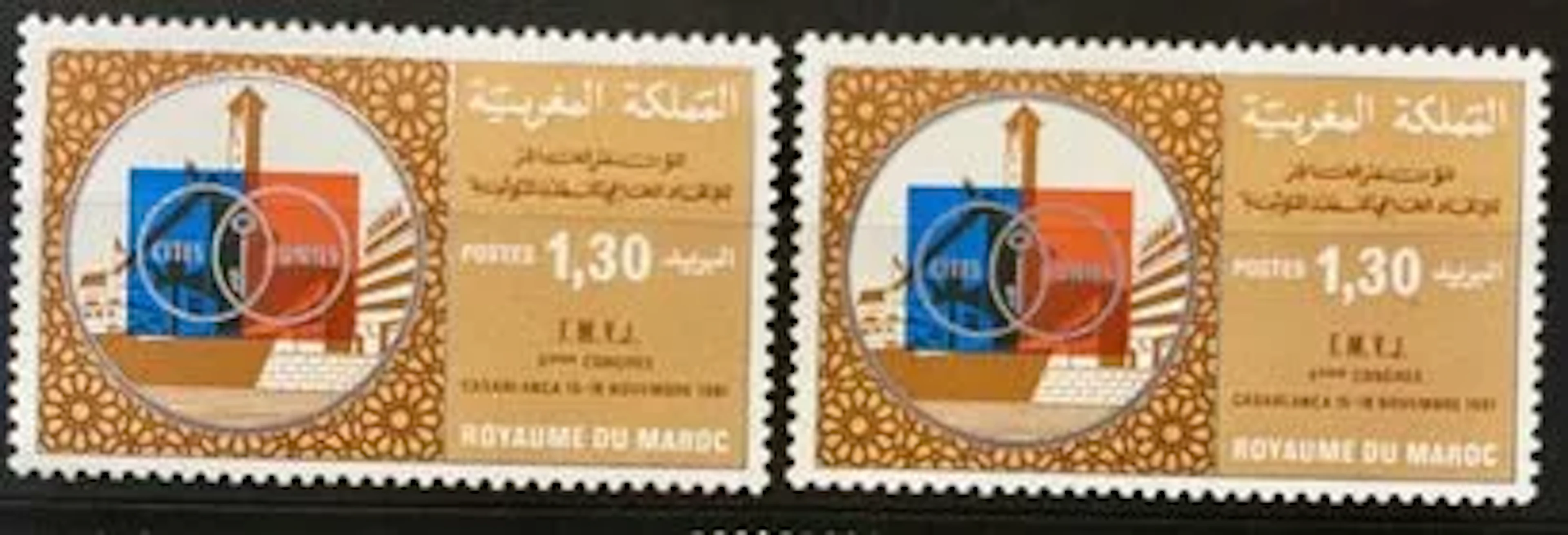 MAROC — F.M.V.J., Xe CONGRÈS CASABLANCA — 1,30 DH — 1981 - Lot 152