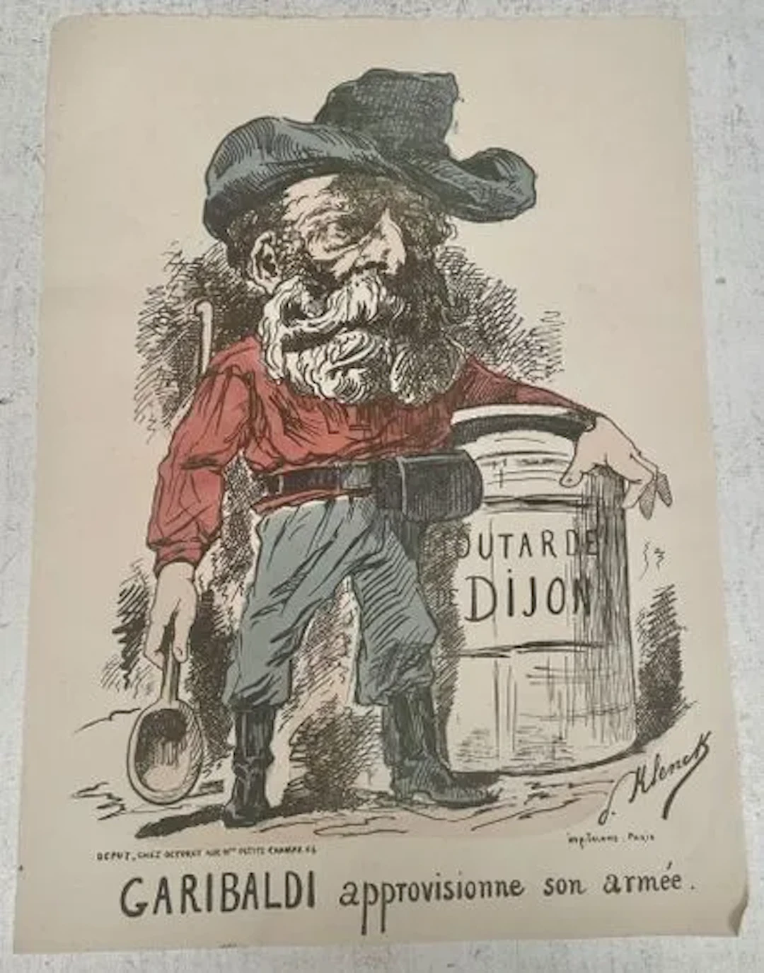 GARIBALDI APPROVISIONNE SON ARMÉE - Lot 113