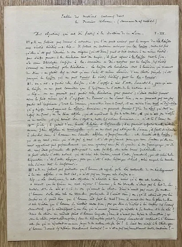 GOUNOD (Charles) — Manuscrit philosophique sur la raison et - Lot 190