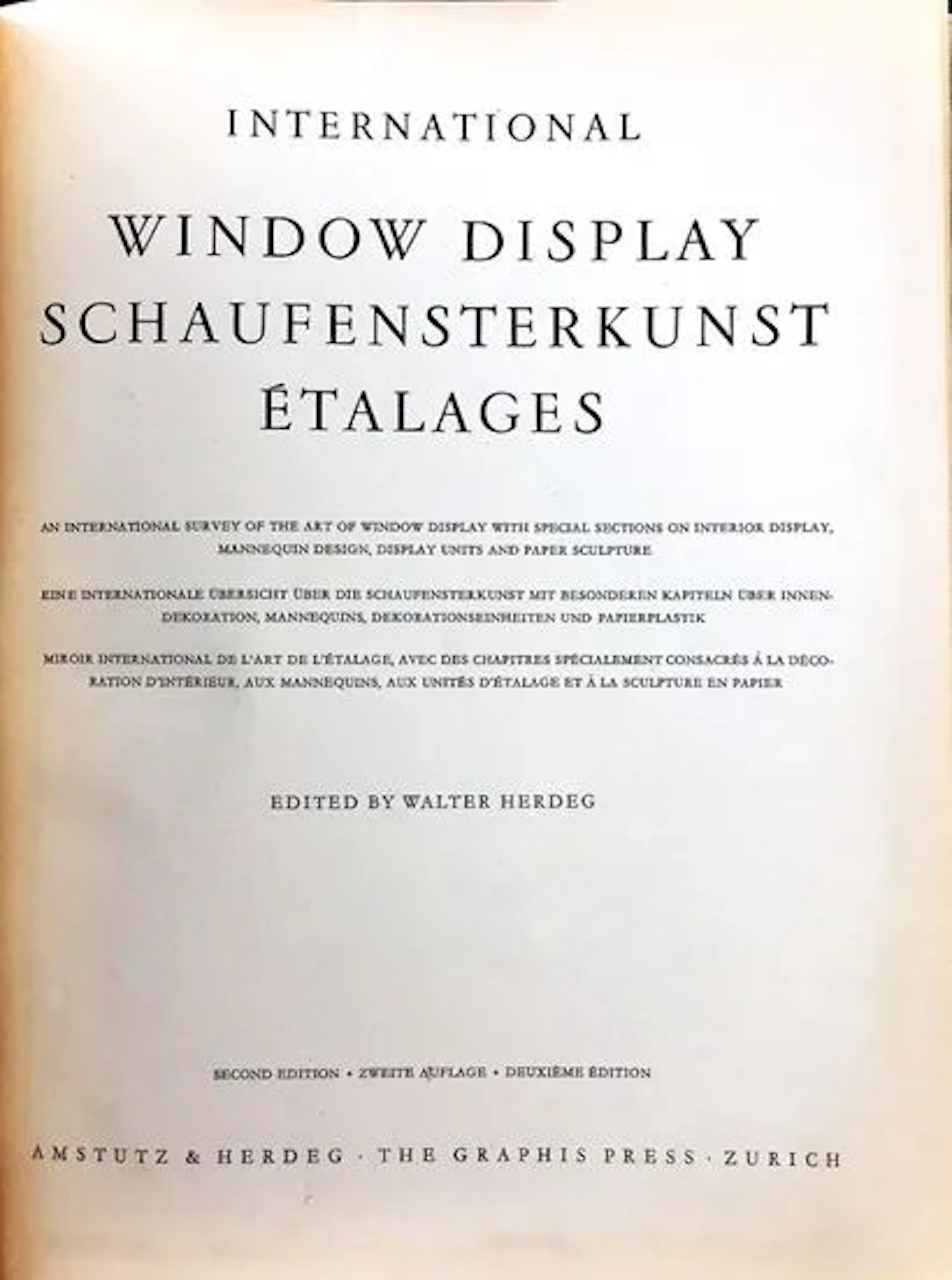 [Etalagisme]. HERDEG Walter. International window display. É - Lot 180
