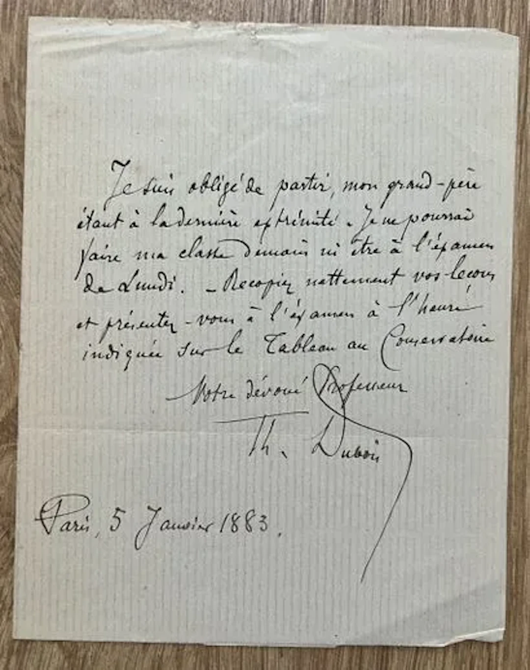 DUBOIS (Théodore) (1837–1924), French composer, organist, an - Lot 139