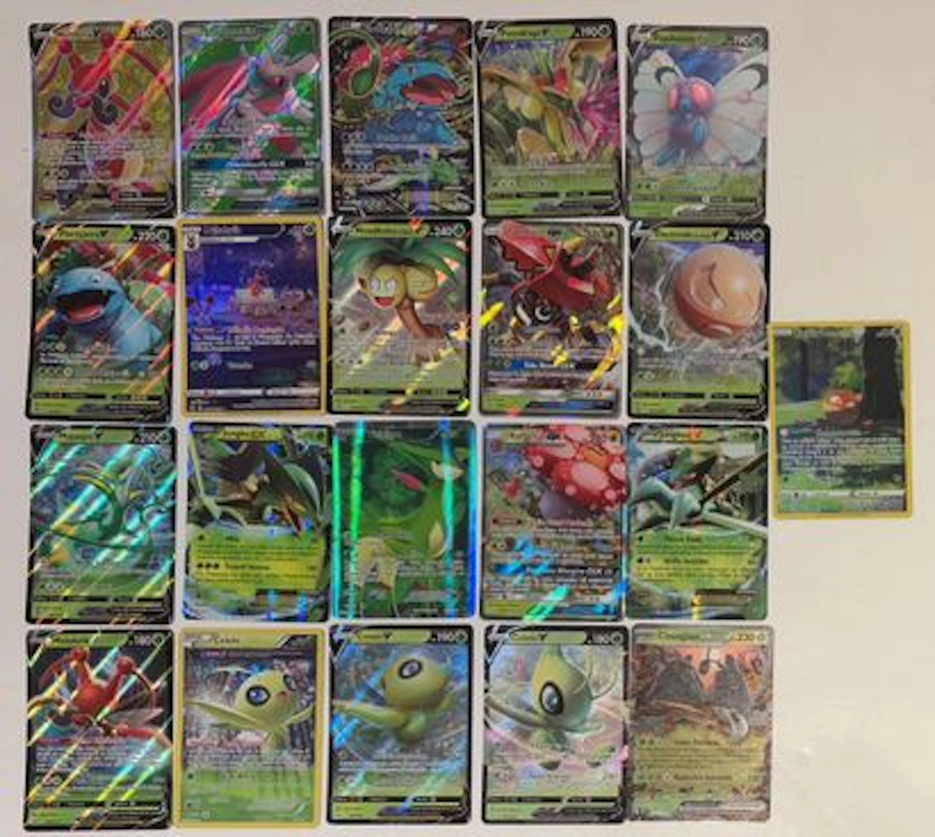 POKEMON - PLANT TYPE CARD SET - X EX GX V VSTAR - HOLOGRAPHI - Lot 912