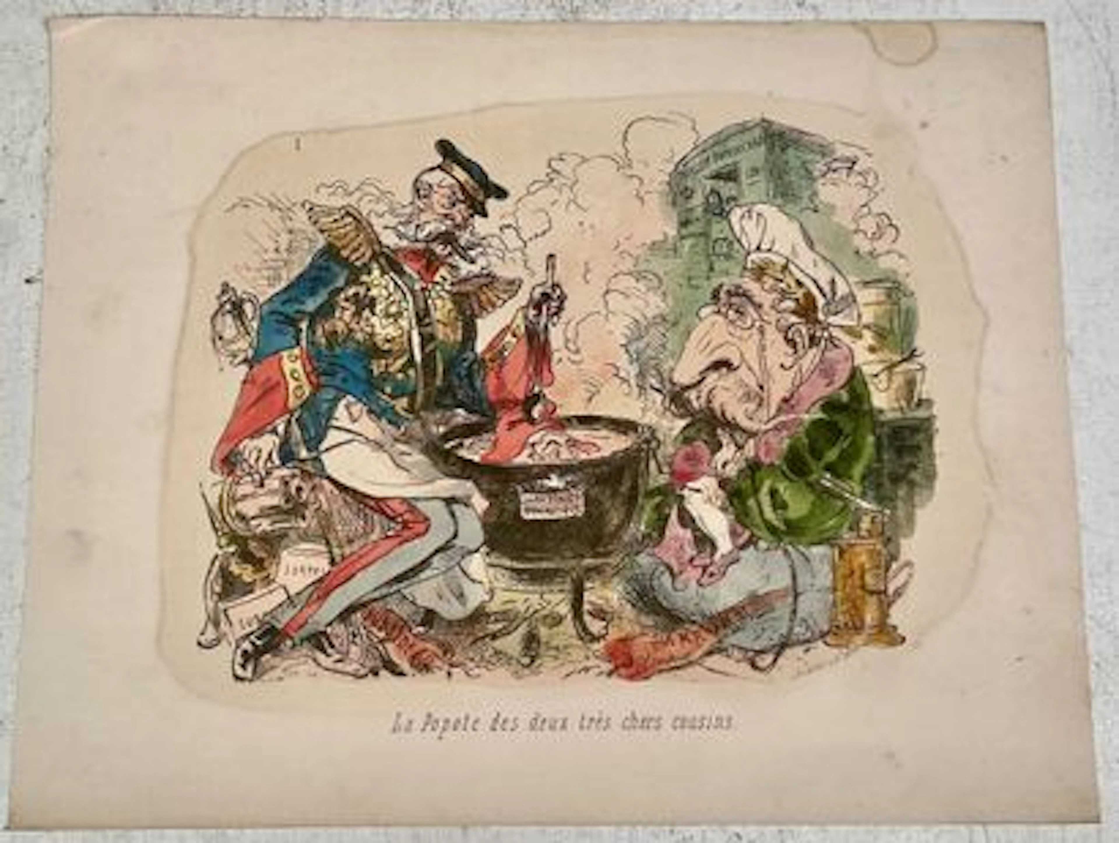 CARICATURE POLITIQUE — « LA POPOTE DES DEUX TRÈS CHERS COUSI - Lot 76