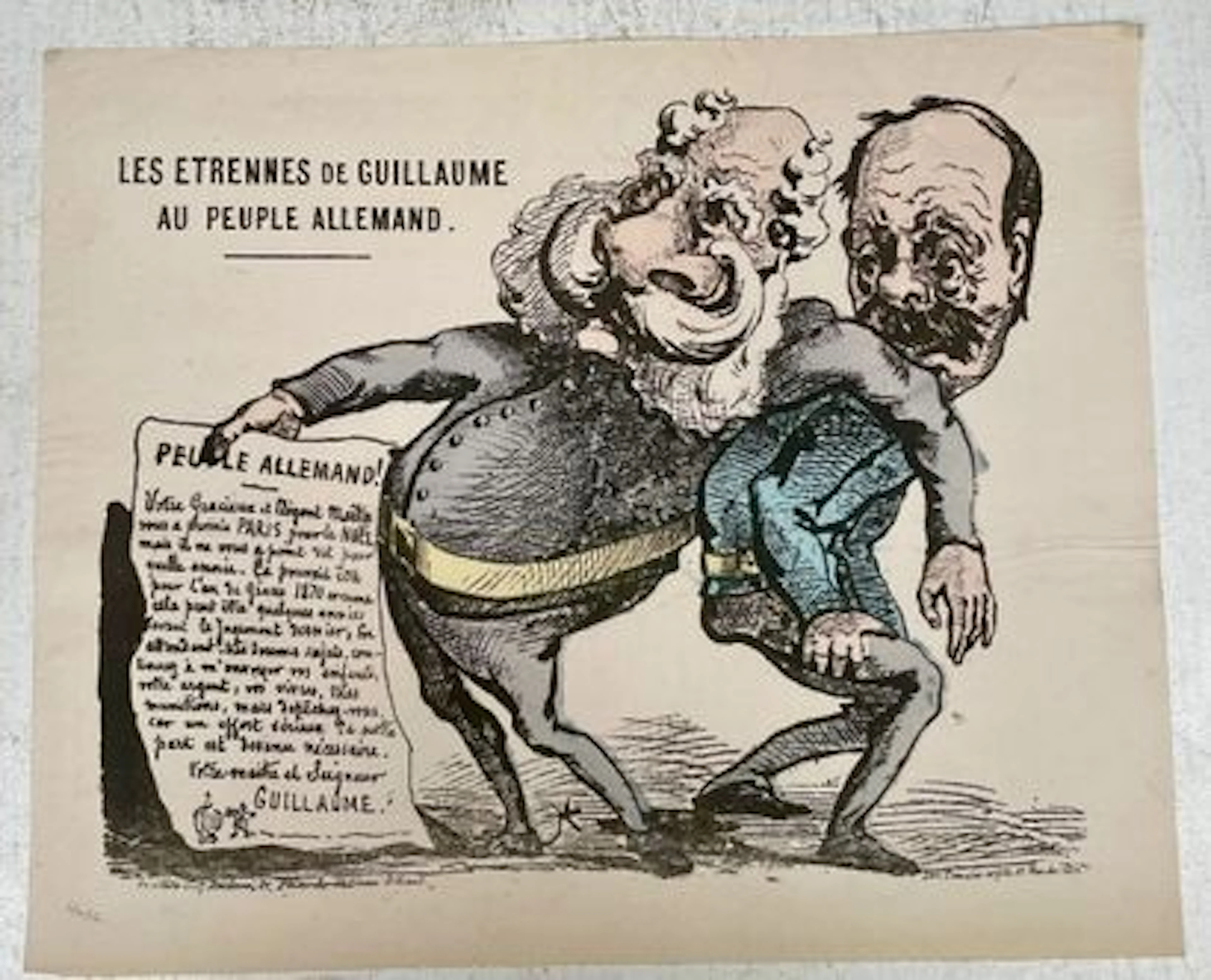 HADOL — « LES ÉTRENNES DE GUILLAUME AU PEUPLE ALLEMAND » - Lot 127