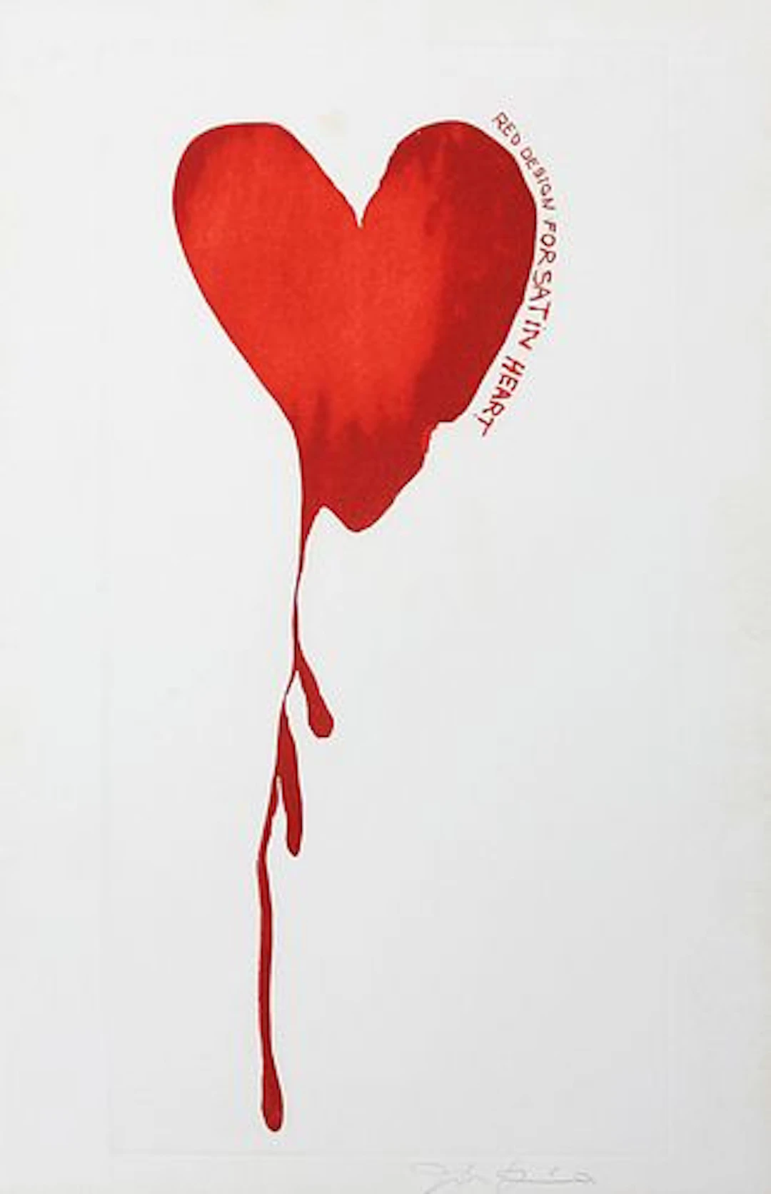 Jim Dine - Red Design for Satin Heart