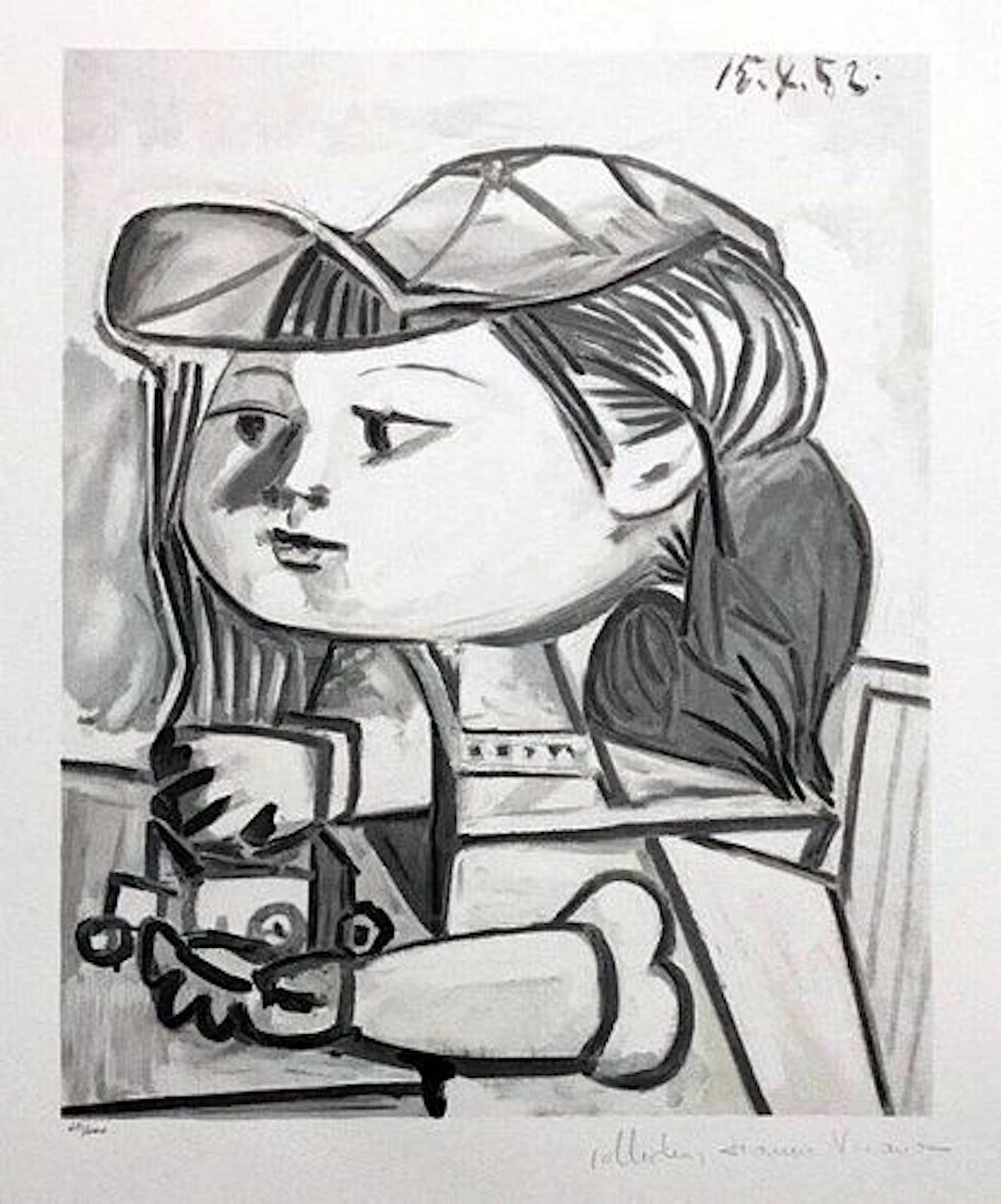 Pablo Picasso (After) - Buste De Petite Fille