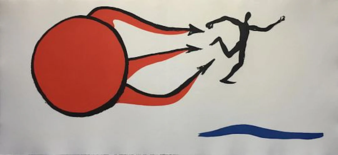 Alexander Calder - Untitled (Red Sun and Figure)