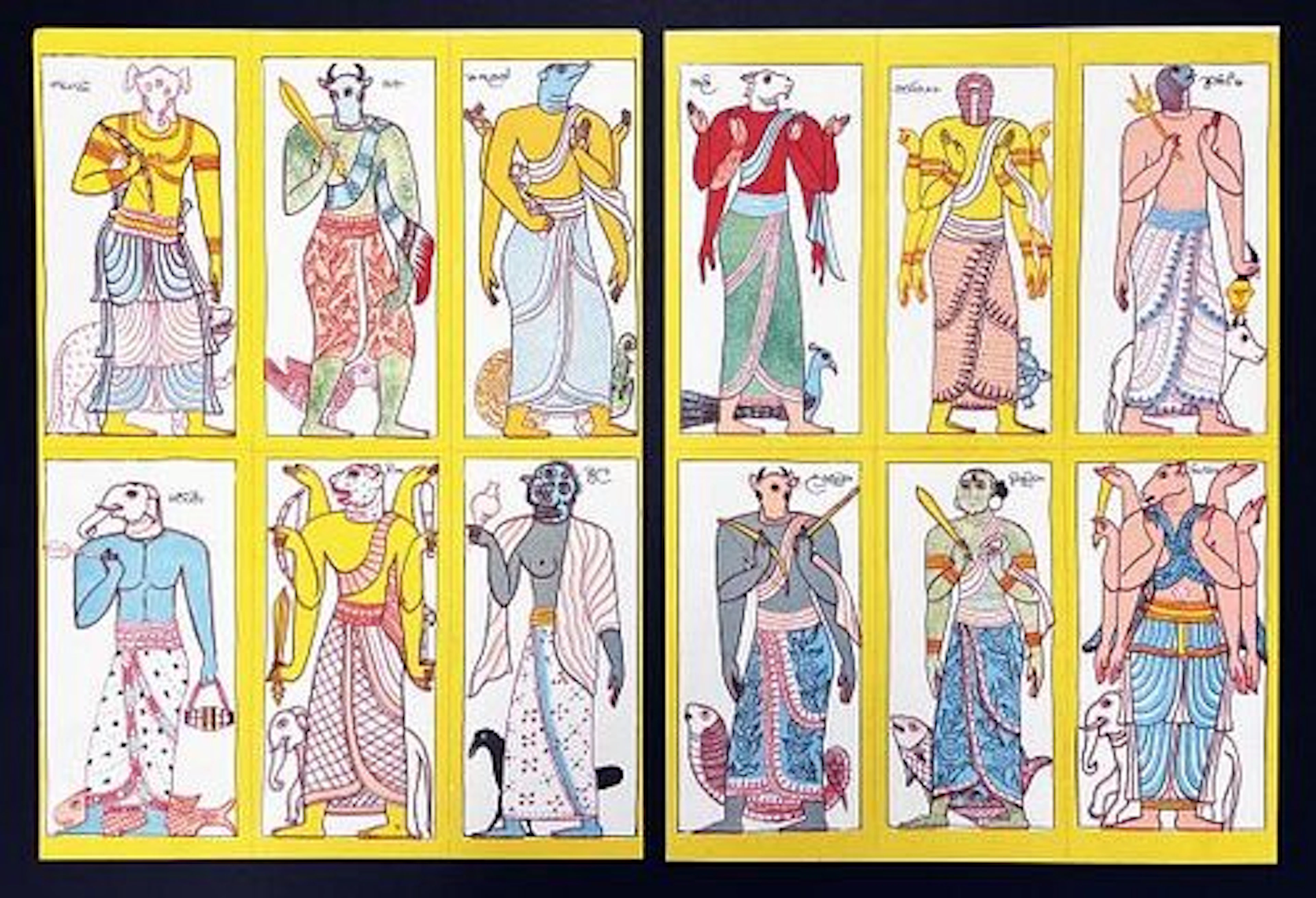 Verev 1938 - Indian Pantheon - Divinities Dyptych