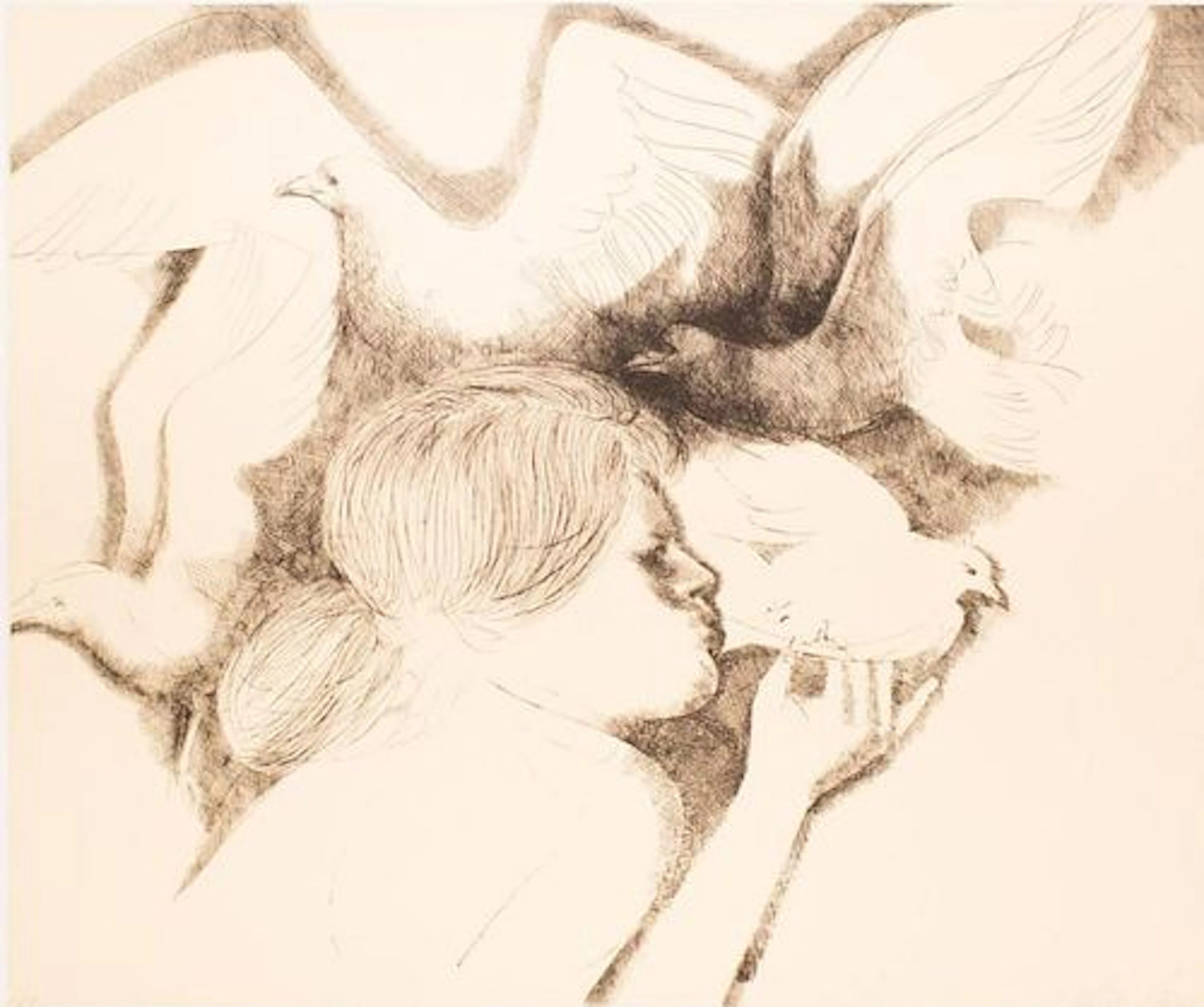 Emilio Greco - Doves and Seagulls