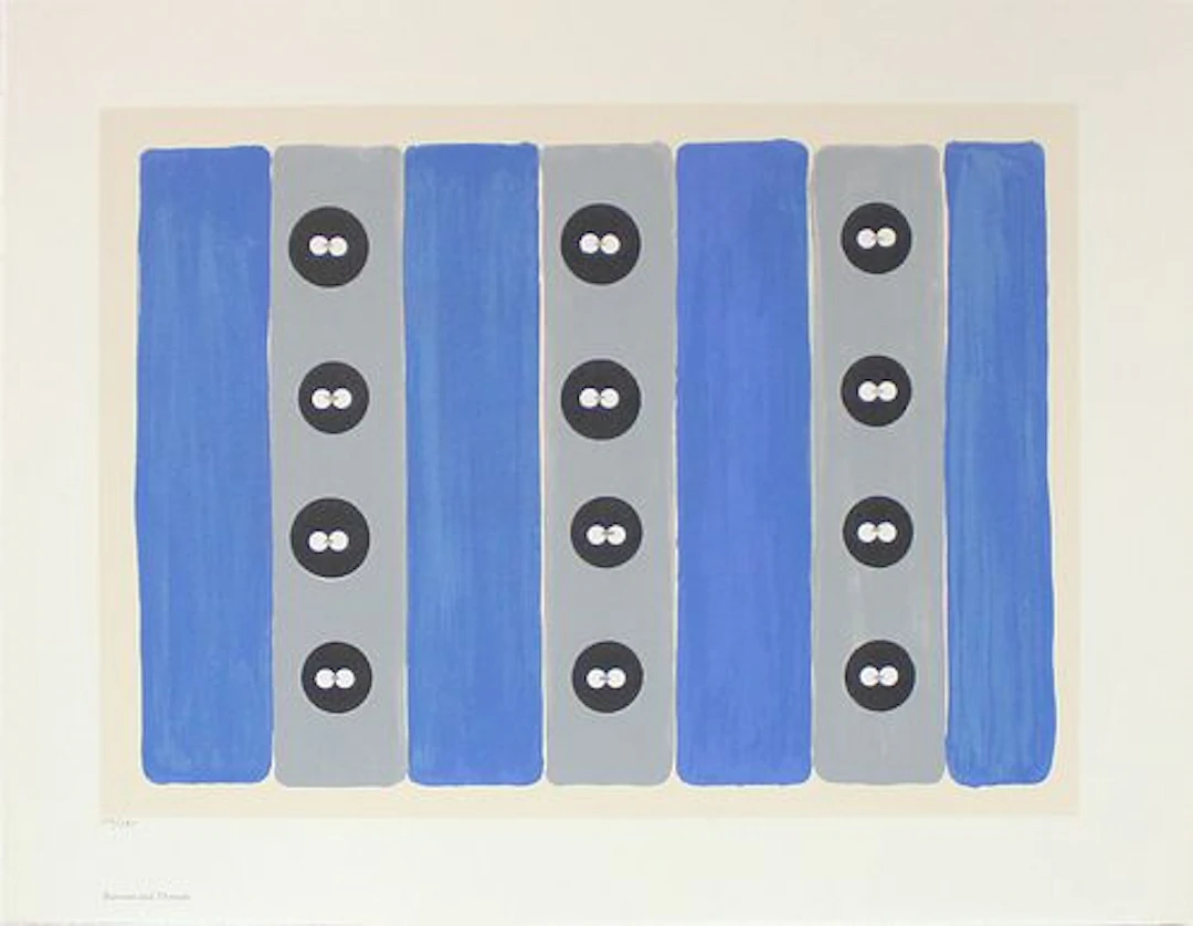 Donald Sultan - Buttons and Threads