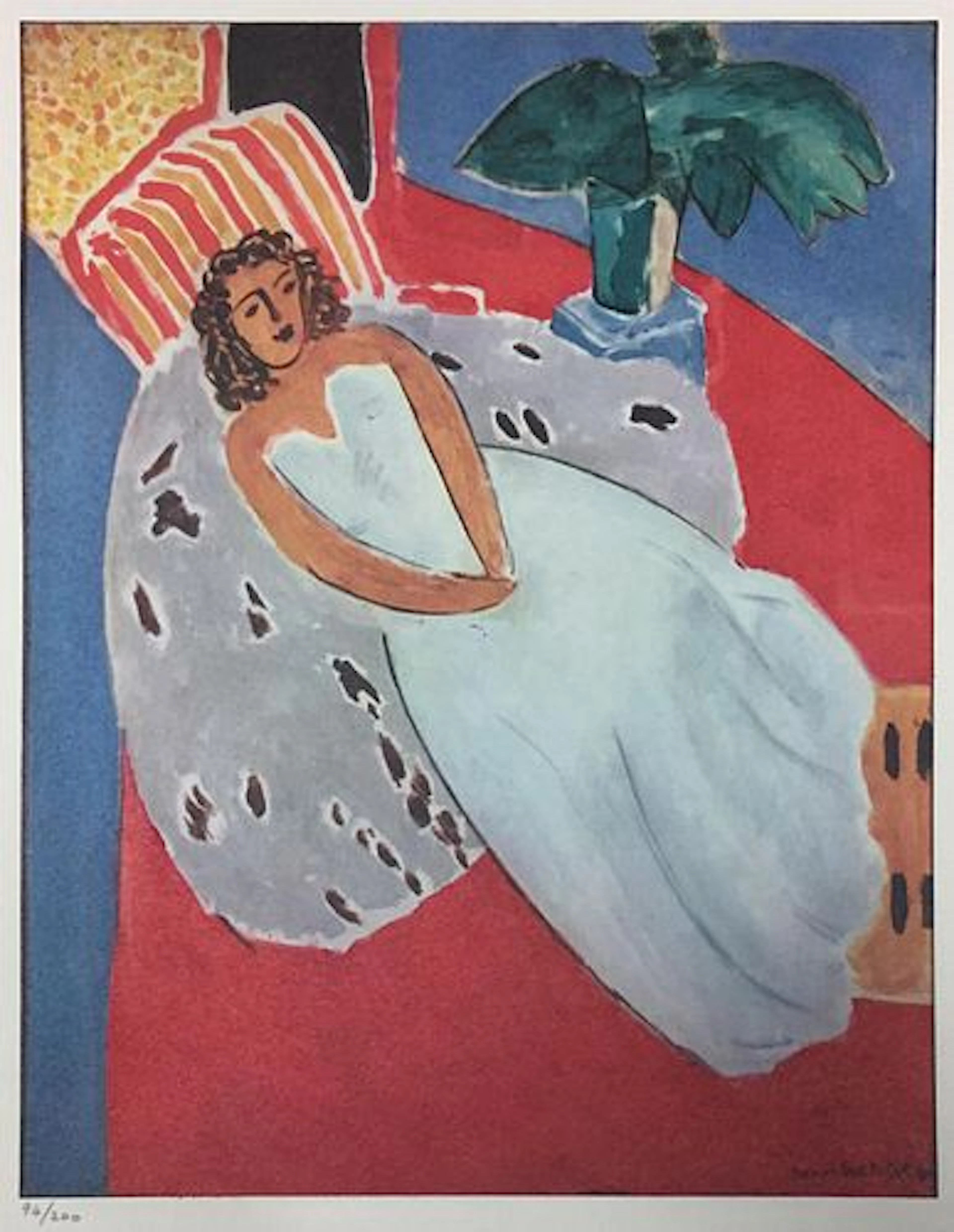 Henri Matisse - Young Woman in White on a Red (After)