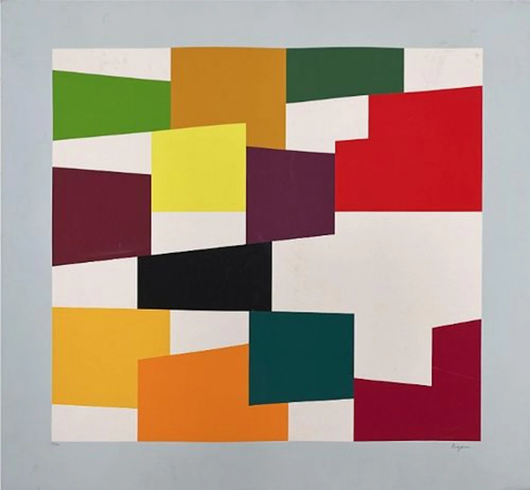 Yaacov Agam - Multicolor on White