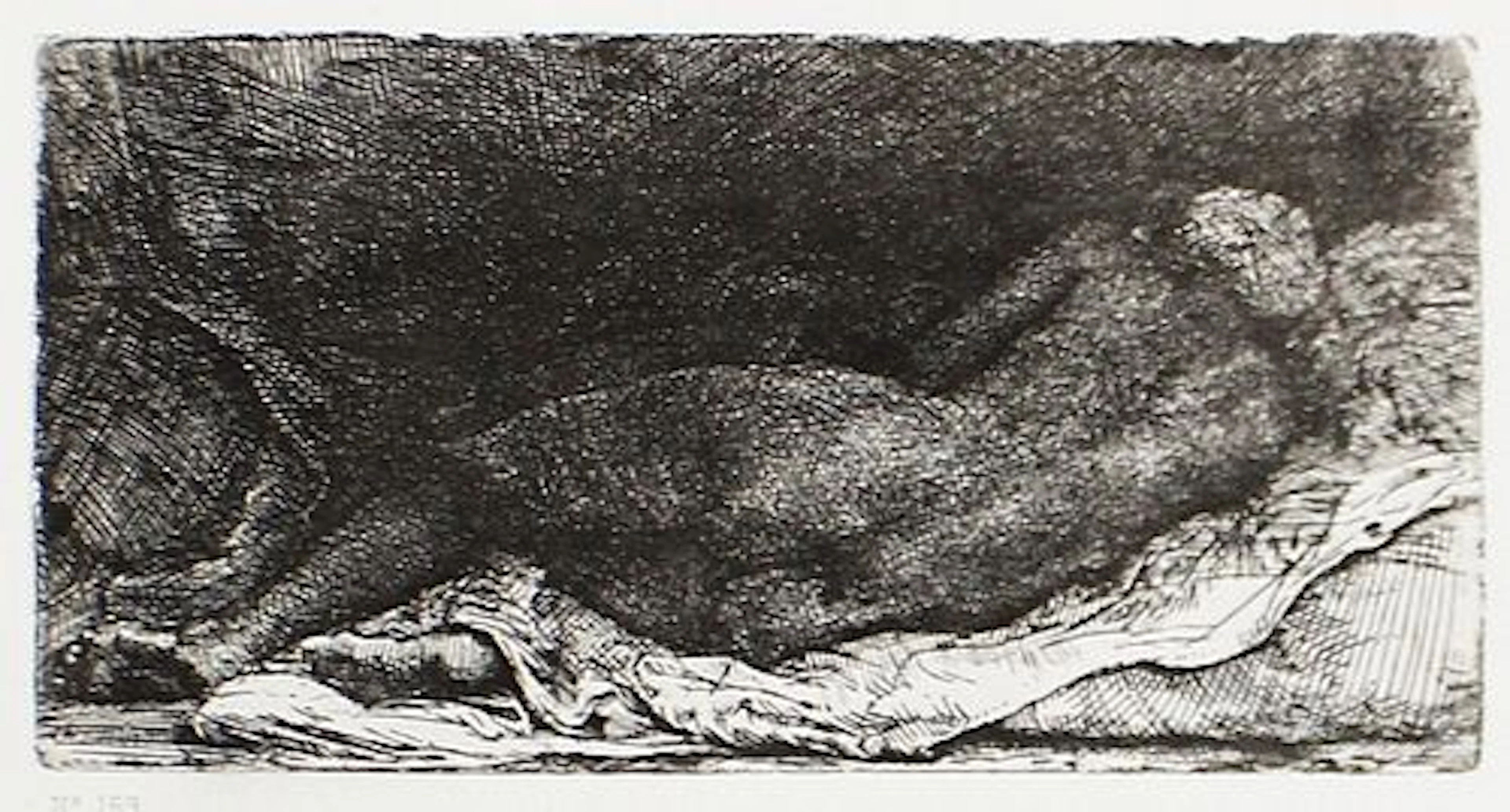 Rembrandt van Rijn (after) - Woman Lying Down 1880