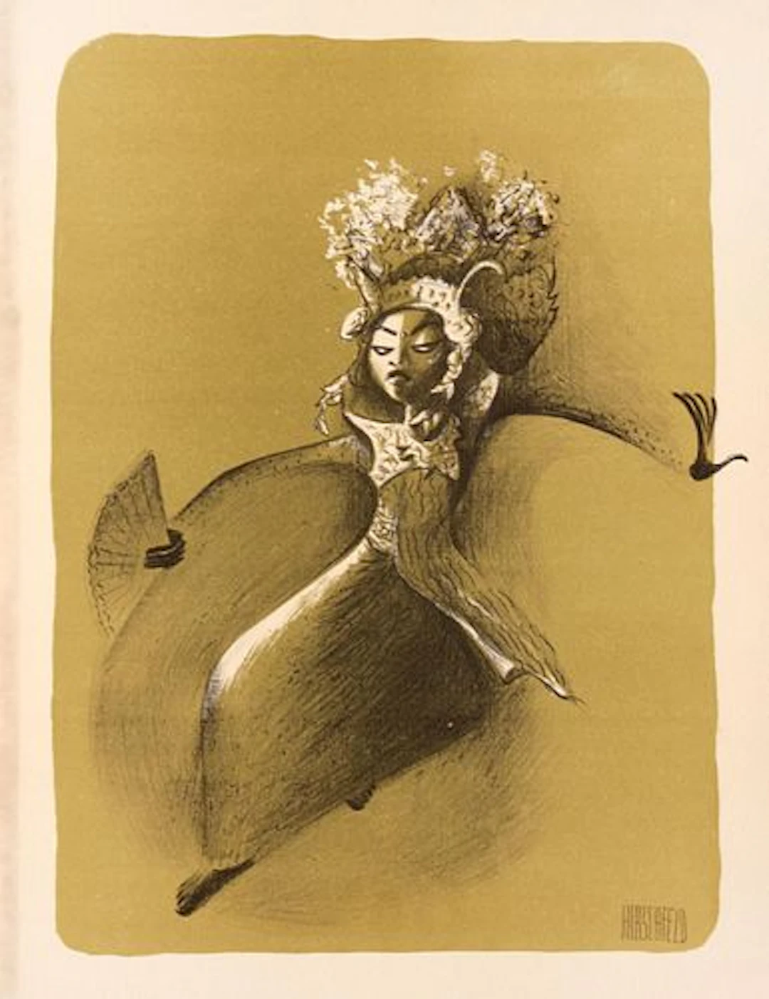 Al Hirschfeld - Le Gong Bali