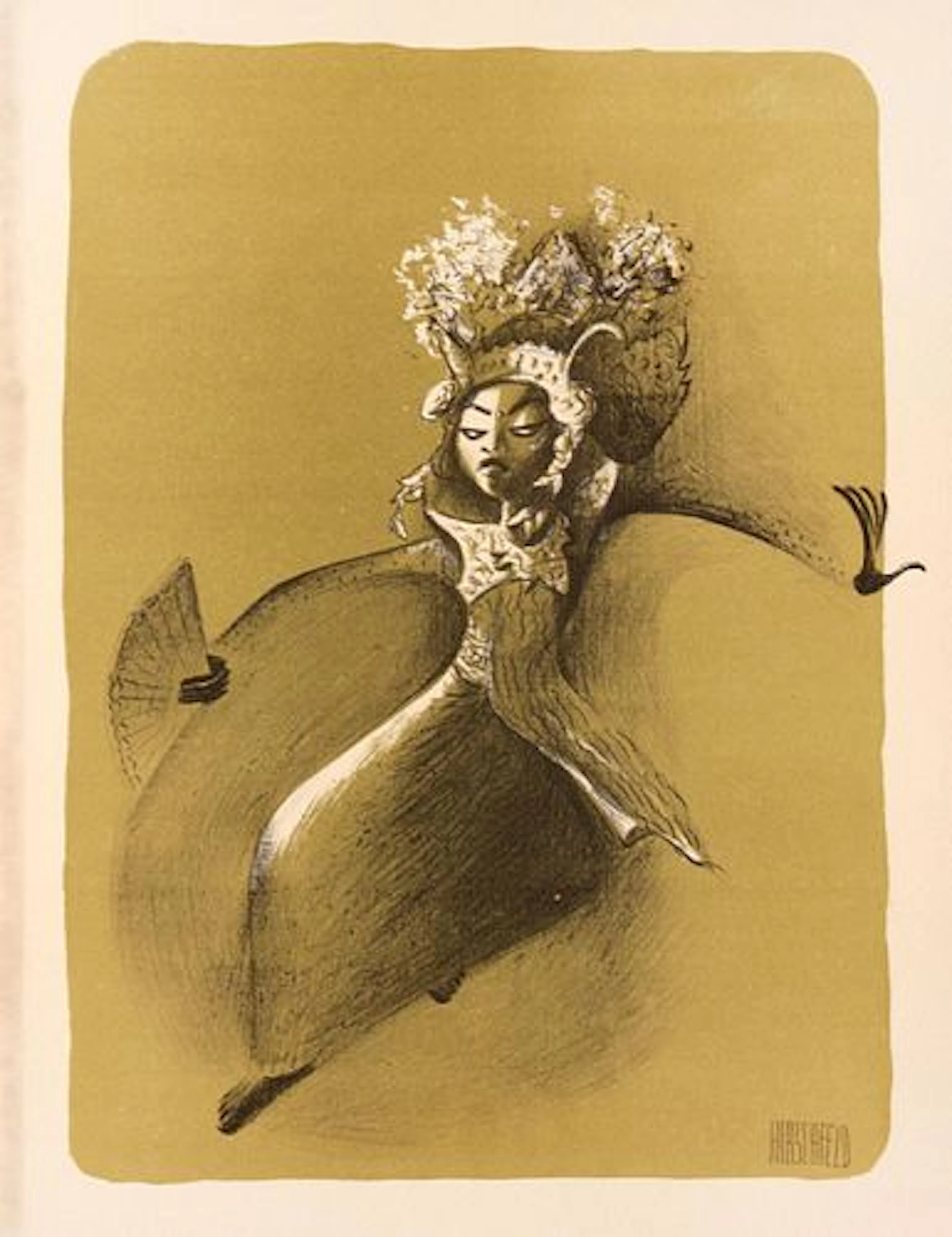 Al Hirschfeld - Le Gong Bali