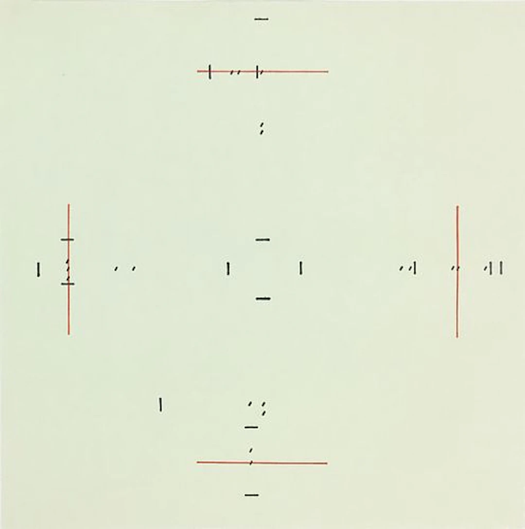 Barry Le Va - Installation Floor Plan For Any Space Surrounded by Four Walls